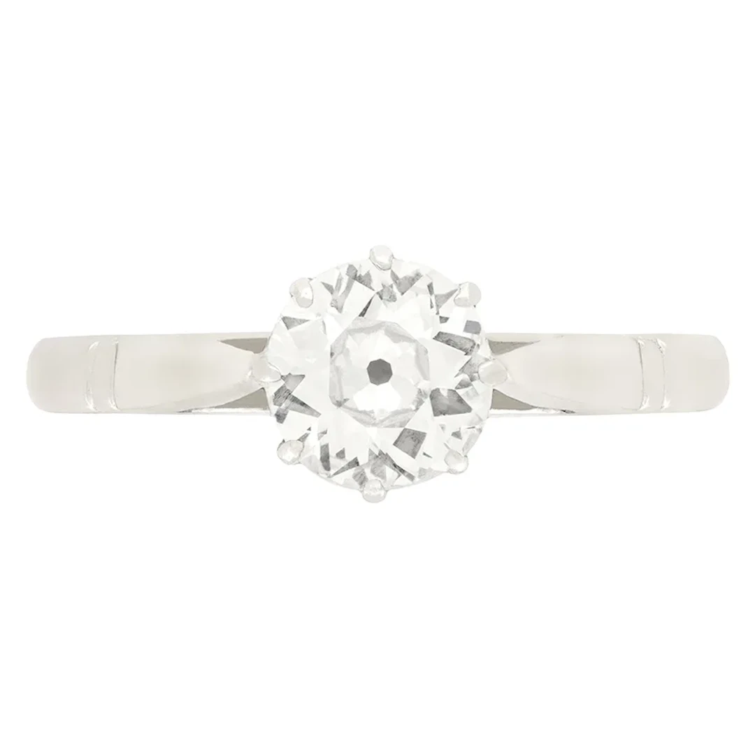 Art Deco 0.75ct Diamond Solitaire ring, c.1920s