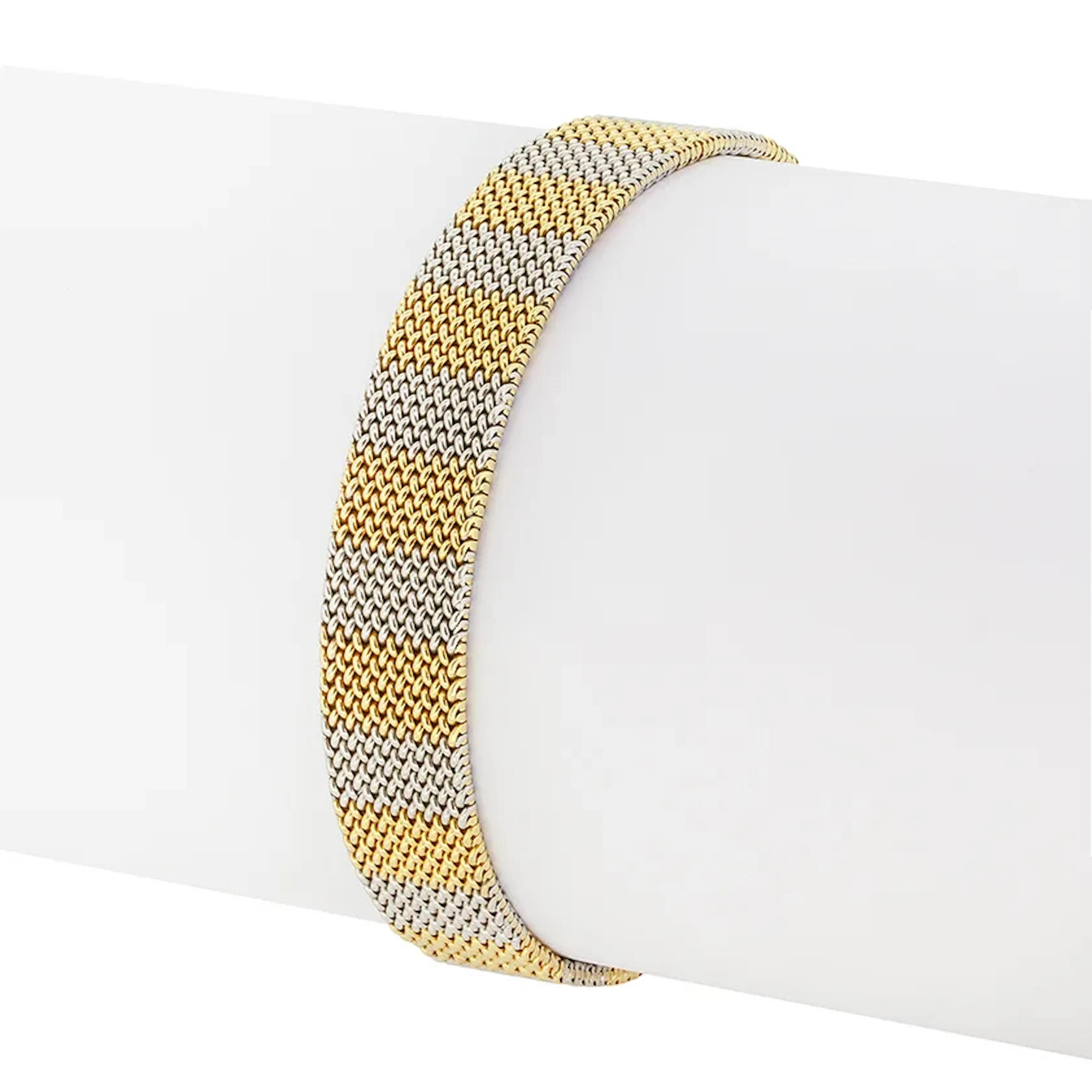 Edwardian 15ct Gold and Platinum Bracelet, c.1910s