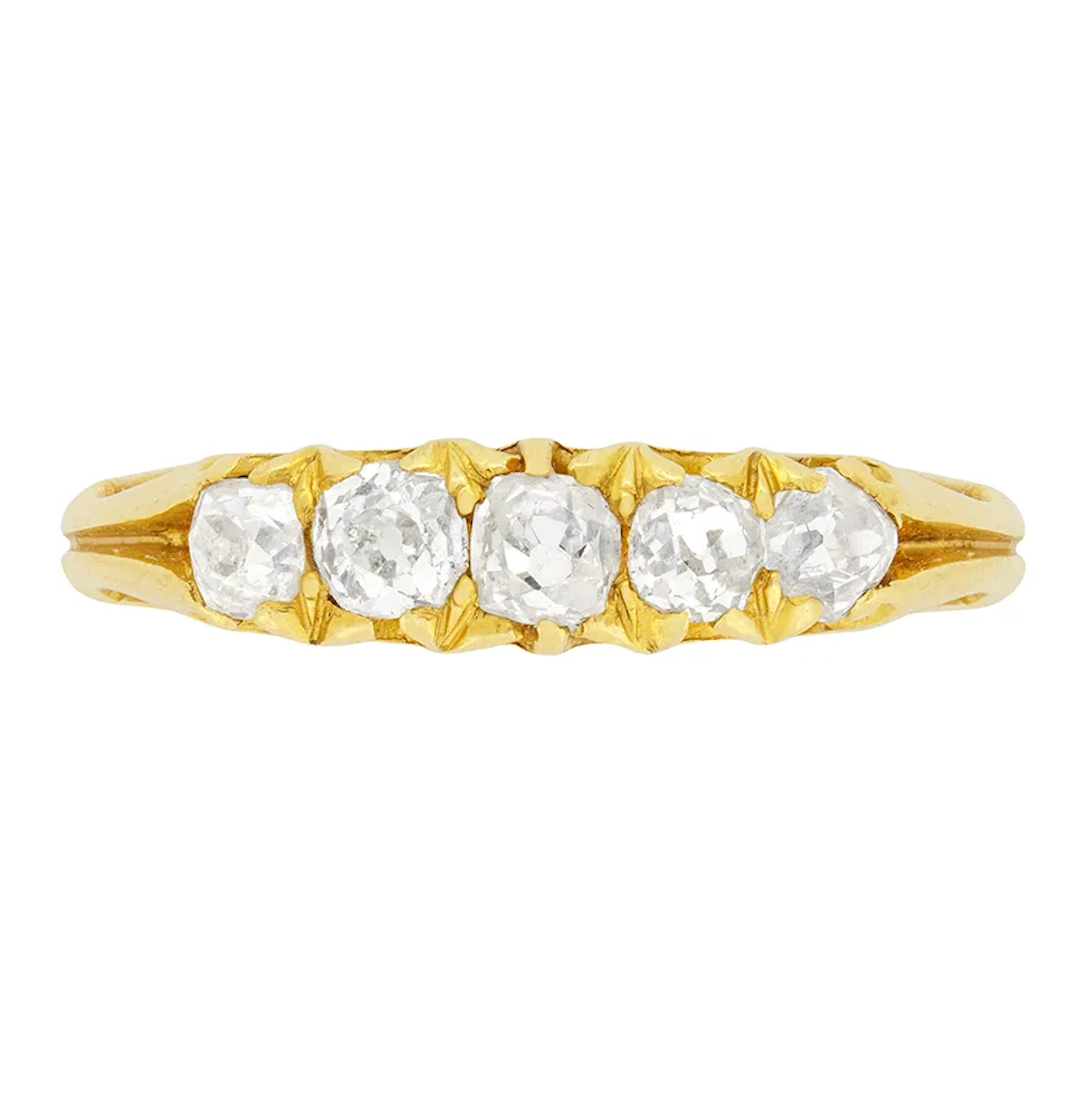 Victorian 0.75ct Diamond Five Stone Ring, c.1880s