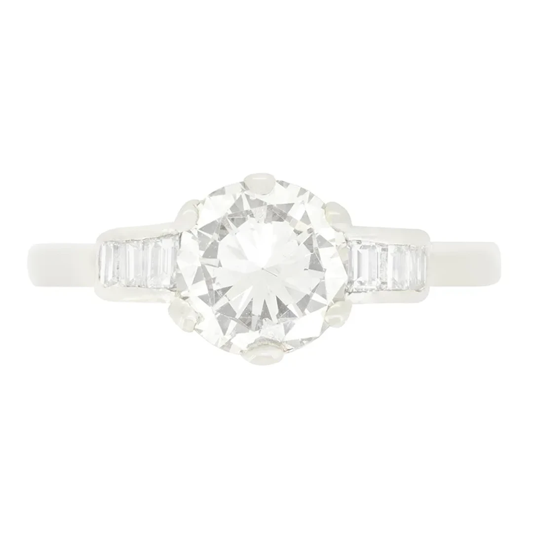 Art Deco 1.20ct Diamond Solitaire Ring, c.1930s