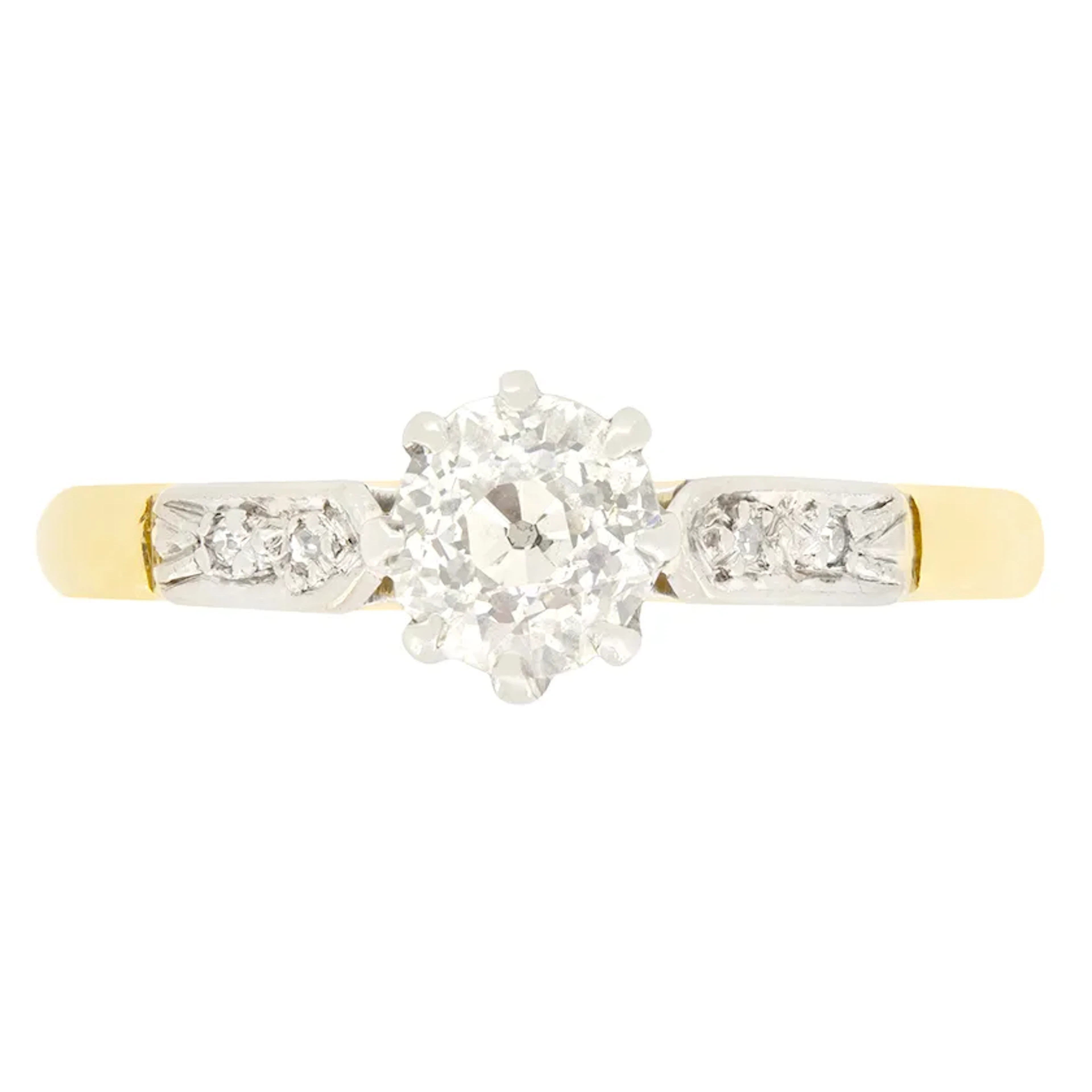 Edwardian 0.55ct Diamond Solitaire Ring, c.1910s