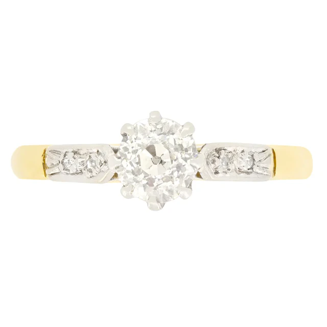 Edwardian 0.55ct Diamond Solitaire Ring, c.1910s