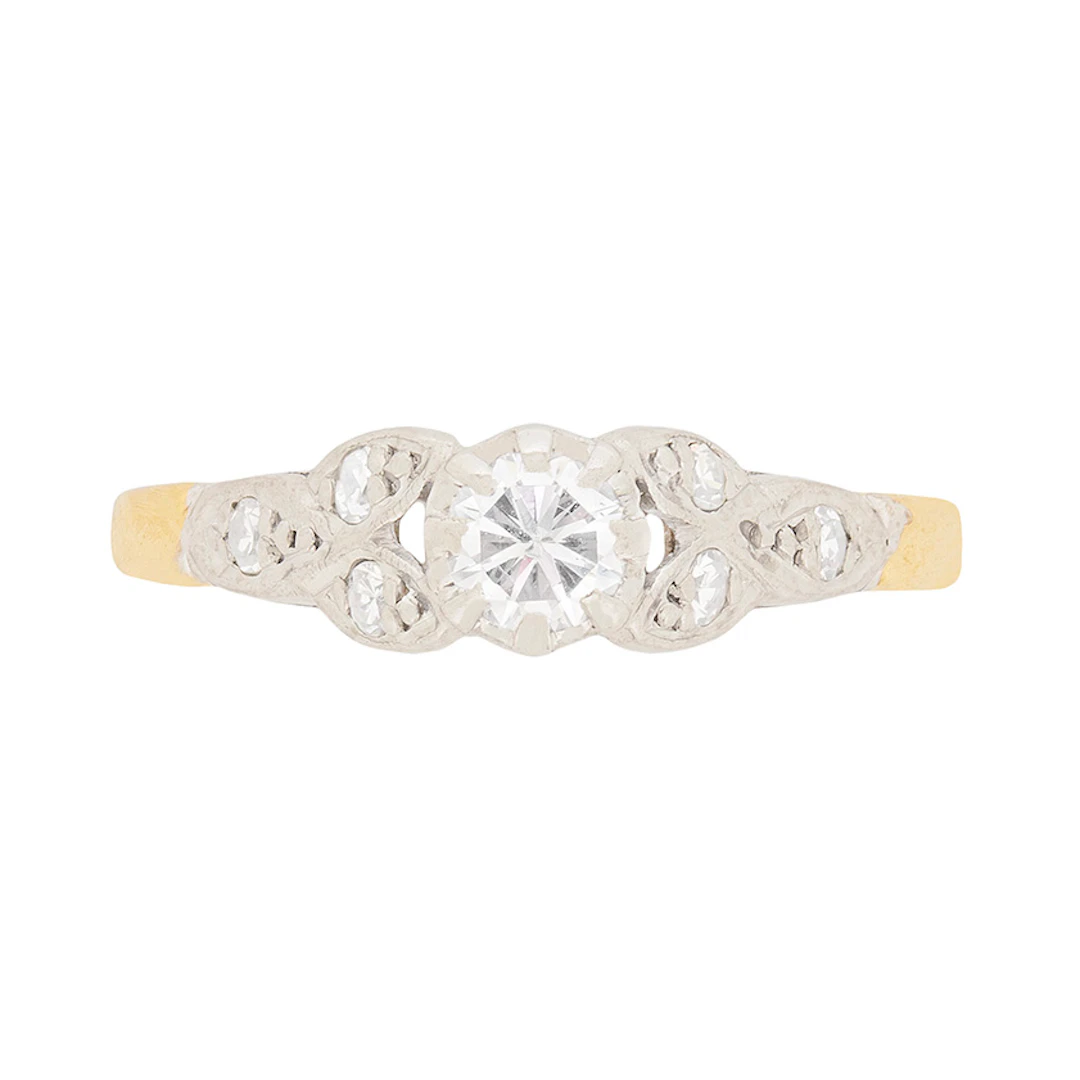 Art Deco Diamond Solitaire Engagement Ring, c.1930s