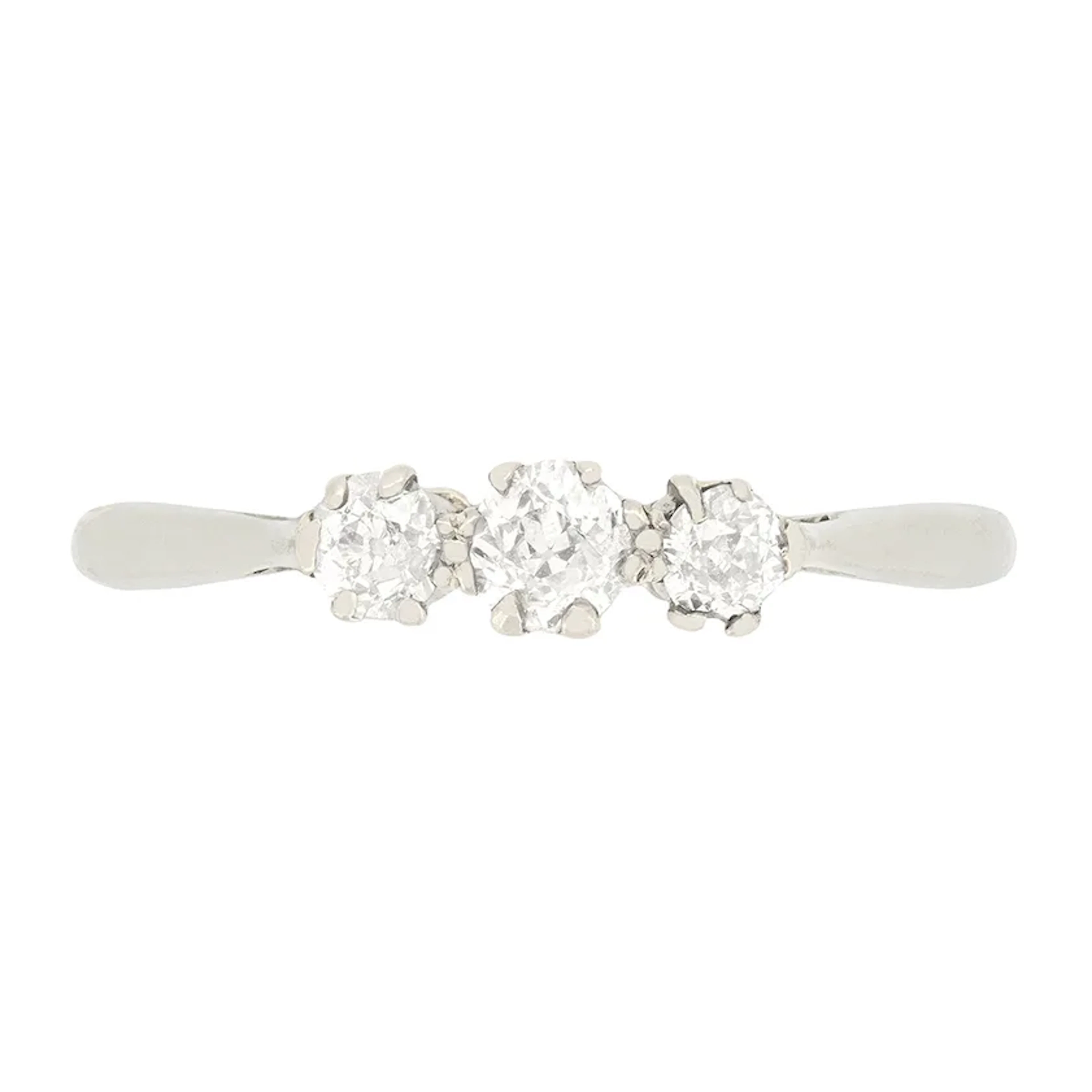 Art Deco 0.50ct Diamond Three Stone Ring, c.1920s