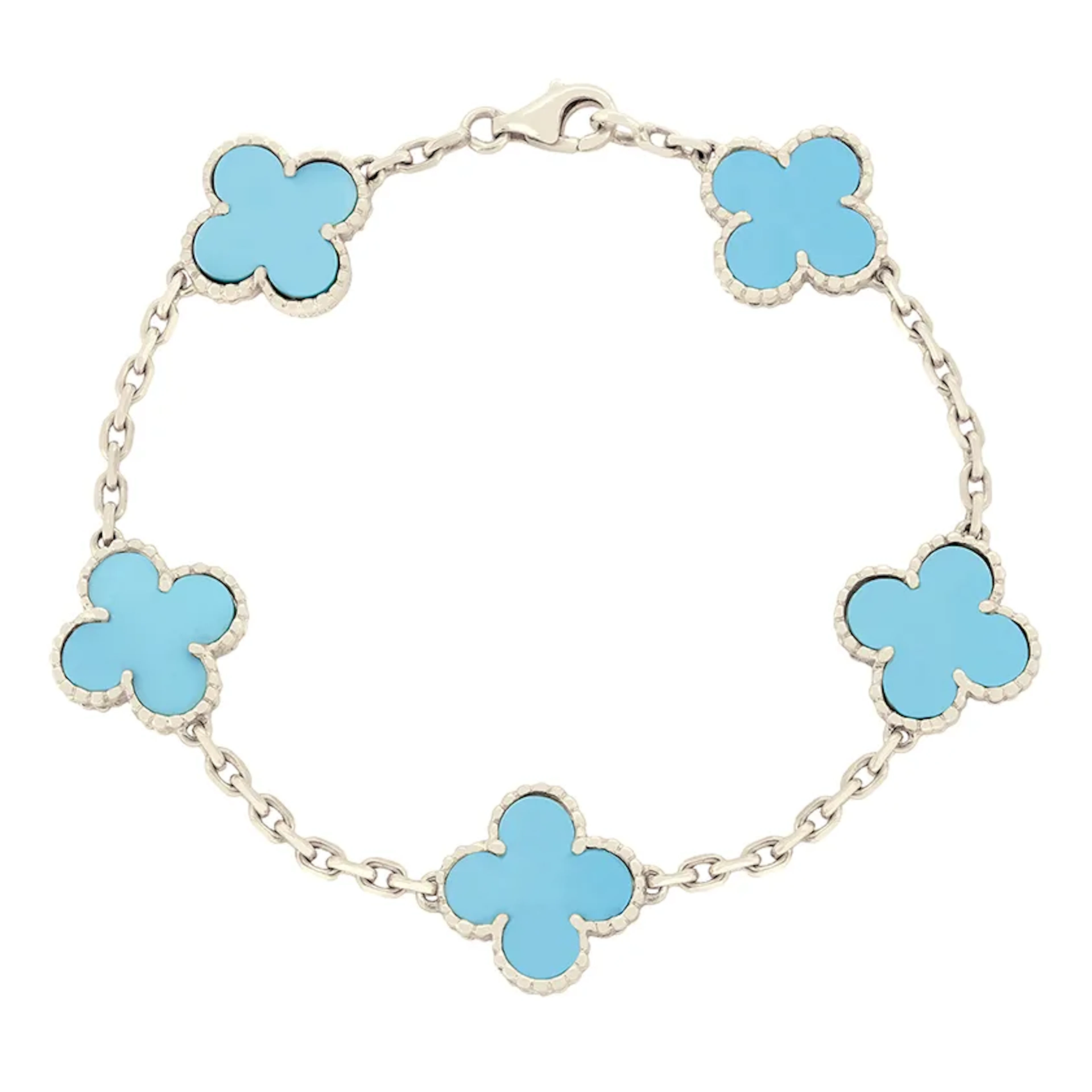 Van Cleef & Arpels Alhambra Motif Turquoise Bracelet