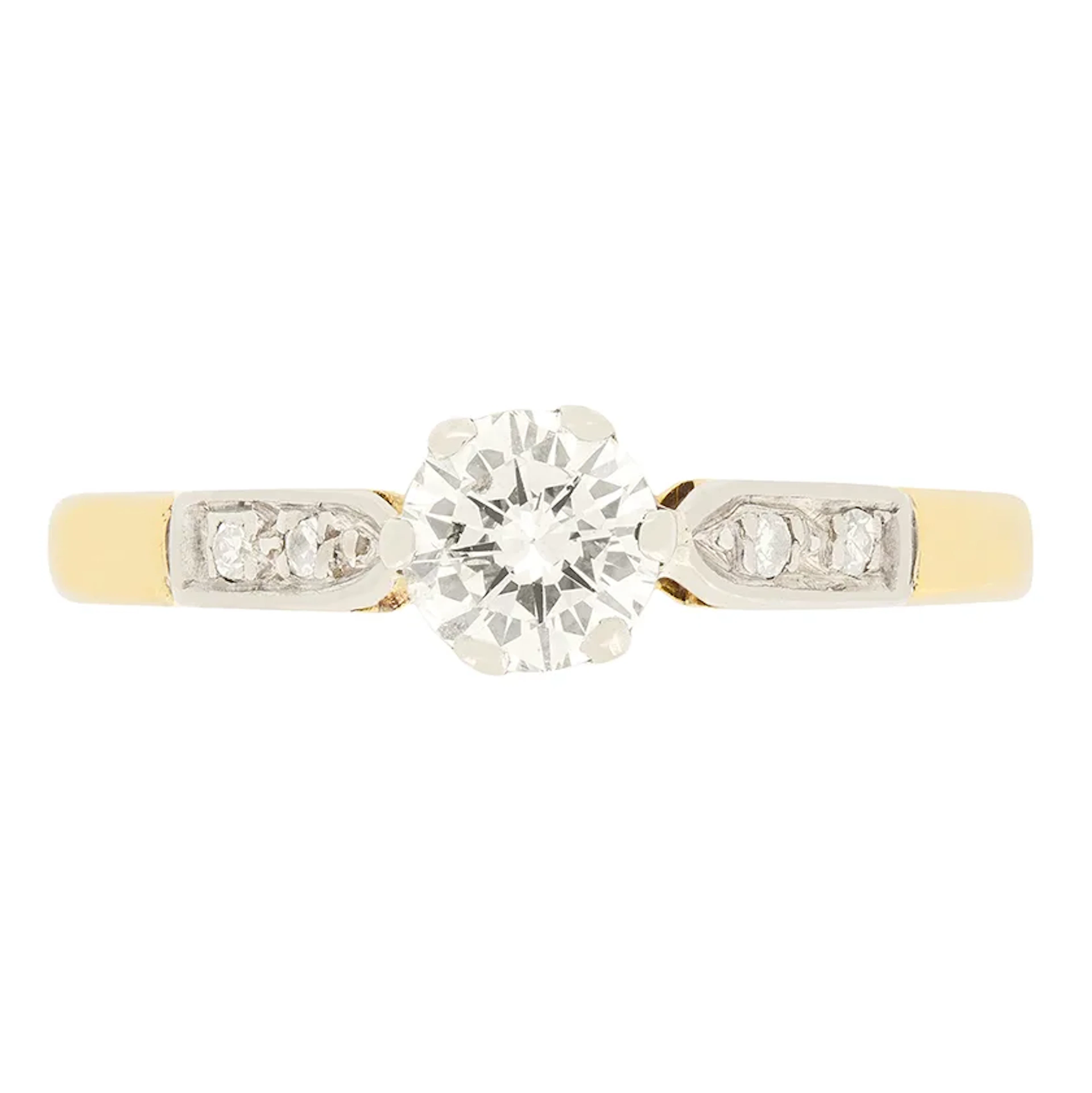 Vintage 0.45ct Diamond Solitaire Ring, c.1950s