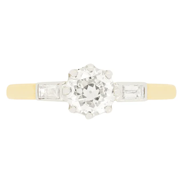 Art Deco 0.75ct Diamond Solitaire Ring, c.1920s