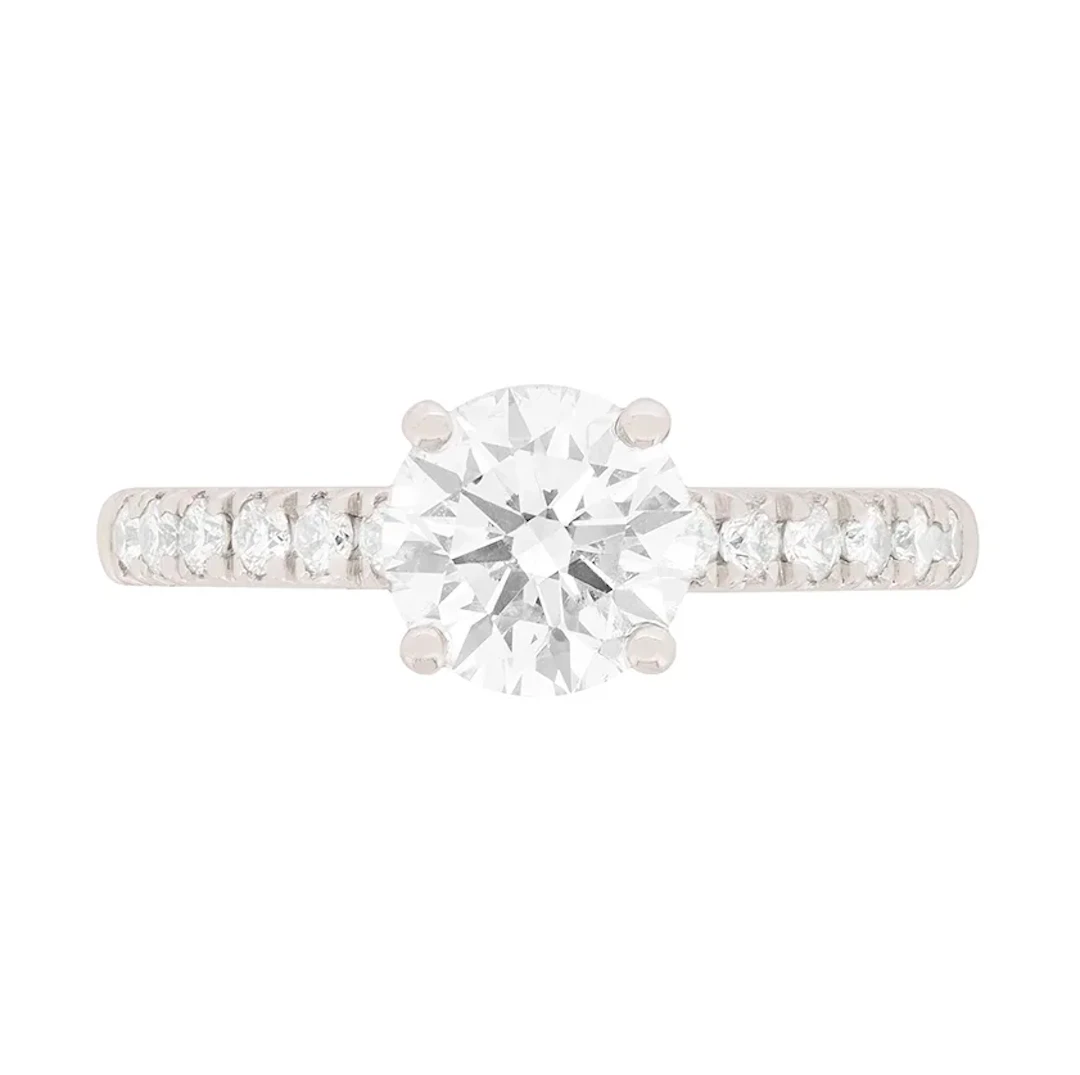Contemporary 1.13ct GIA Certified Diamond Solitaire Engagement Ring