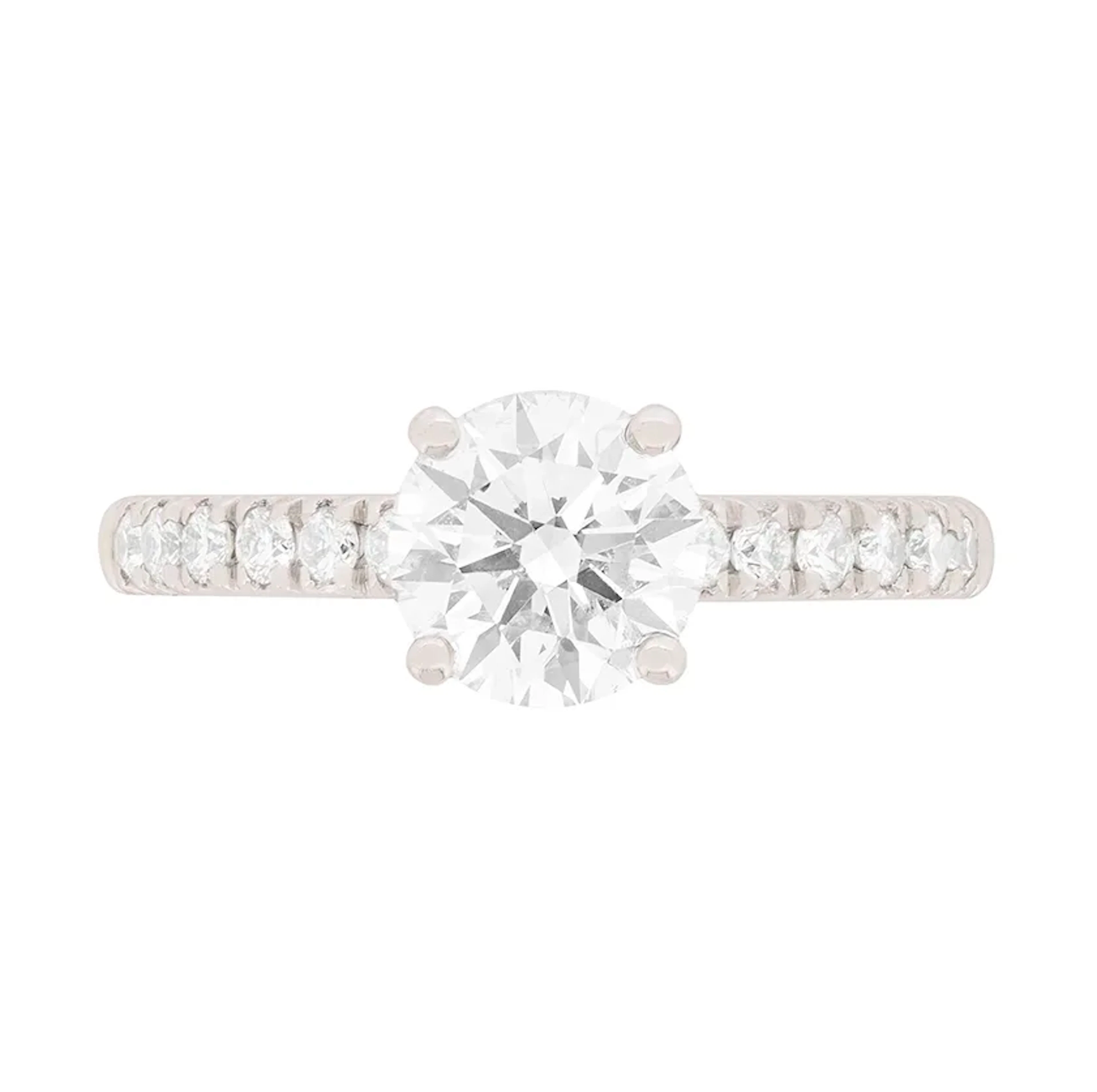 Contemporary 1.13ct GIA Certified Diamond Solitaire Engagement Ring