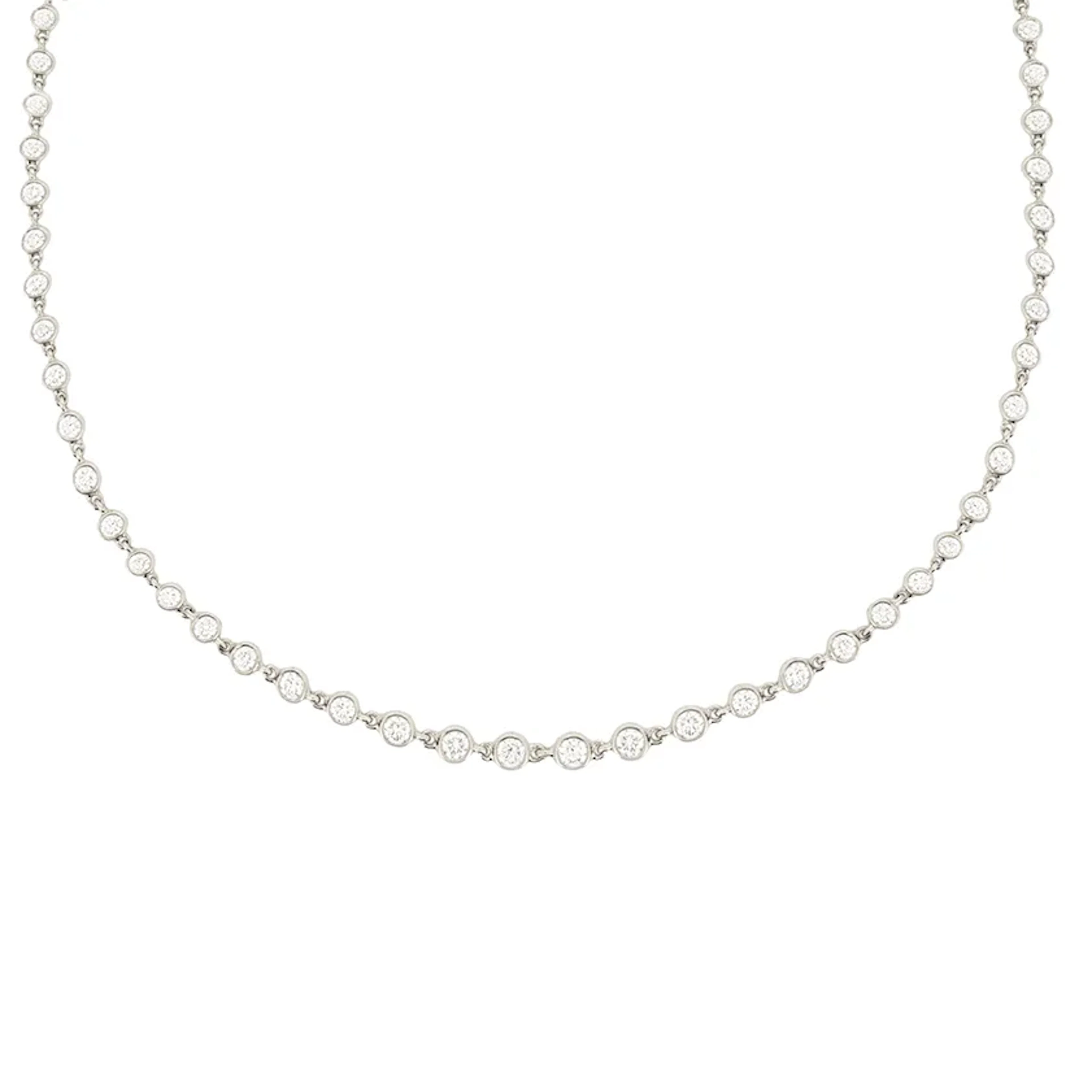 Tiffany & Co. 4.32ct Diamond Line Necklace