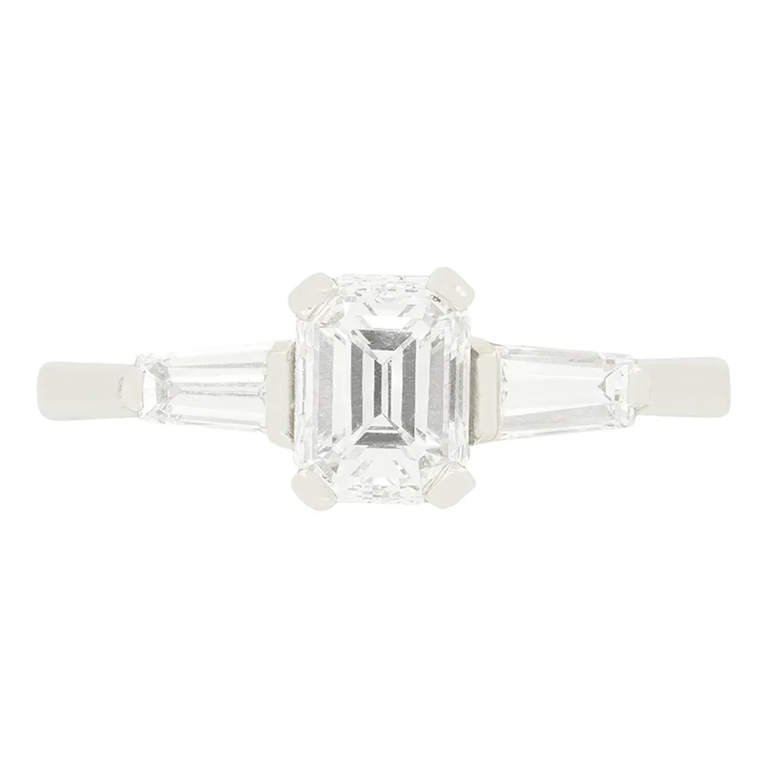 Late Deco 0.74ct Diamond Solitaire Ring, c.1940s