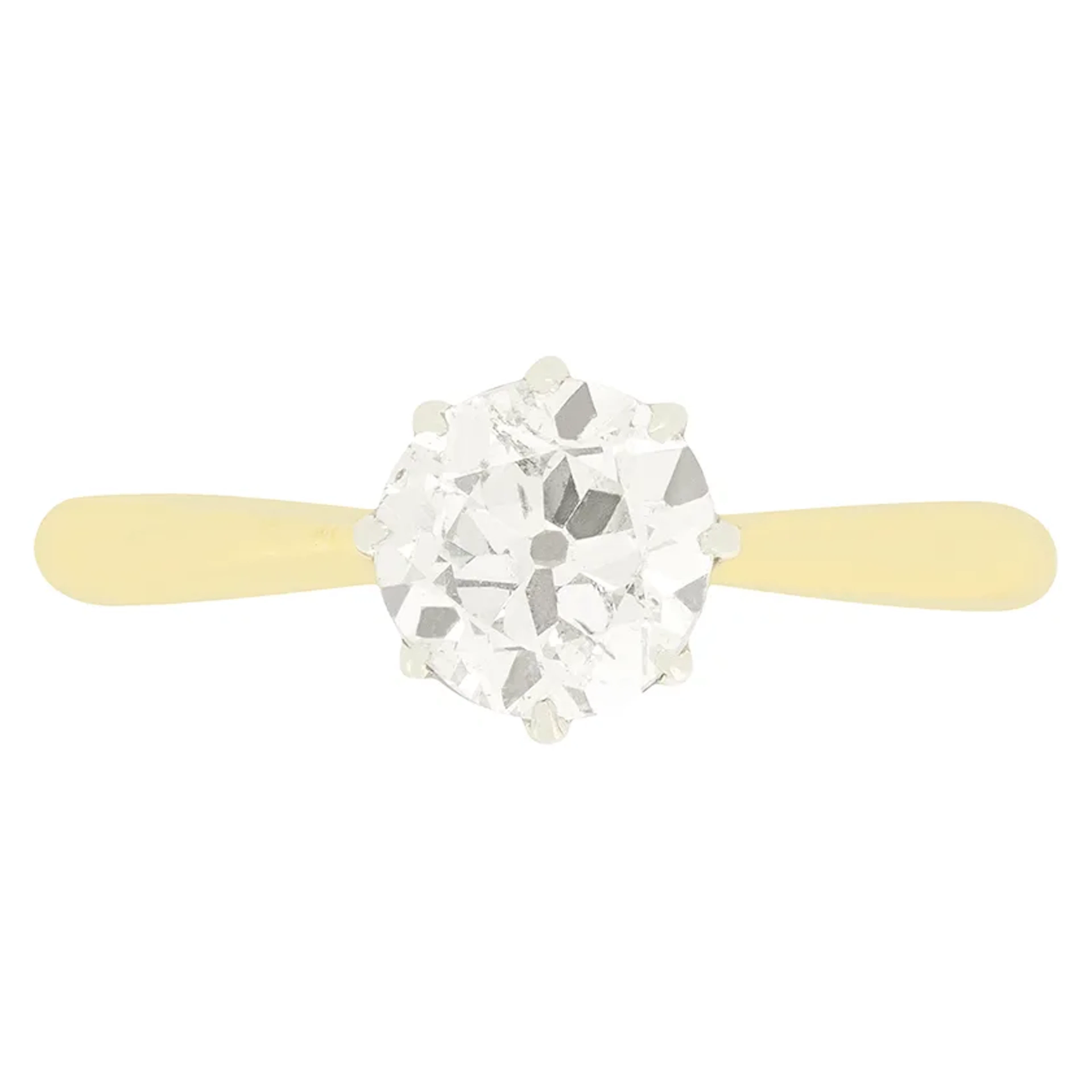 Edwardian 0.90ct Diamond Solitaire Ring, c.1910s