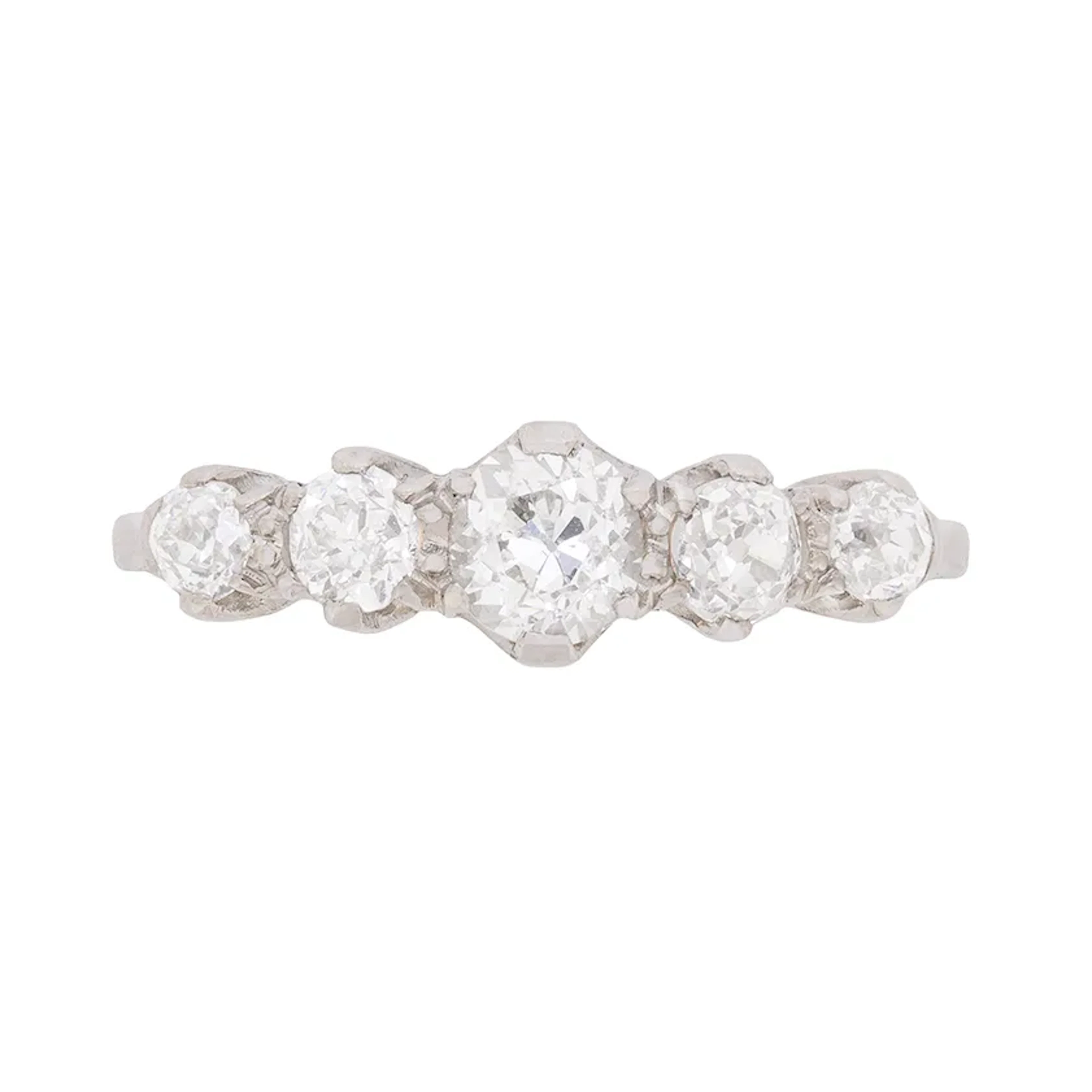 Edwardian Five Stone Diamond Ring, c.1910