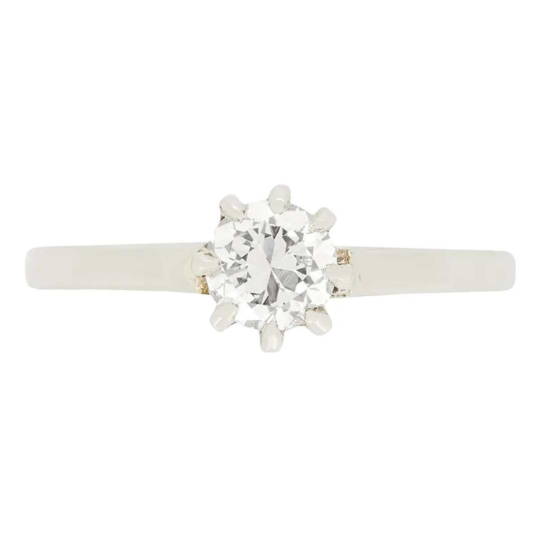 Art Deco 0.50ct Diamond Solitaire Ring, c1930s