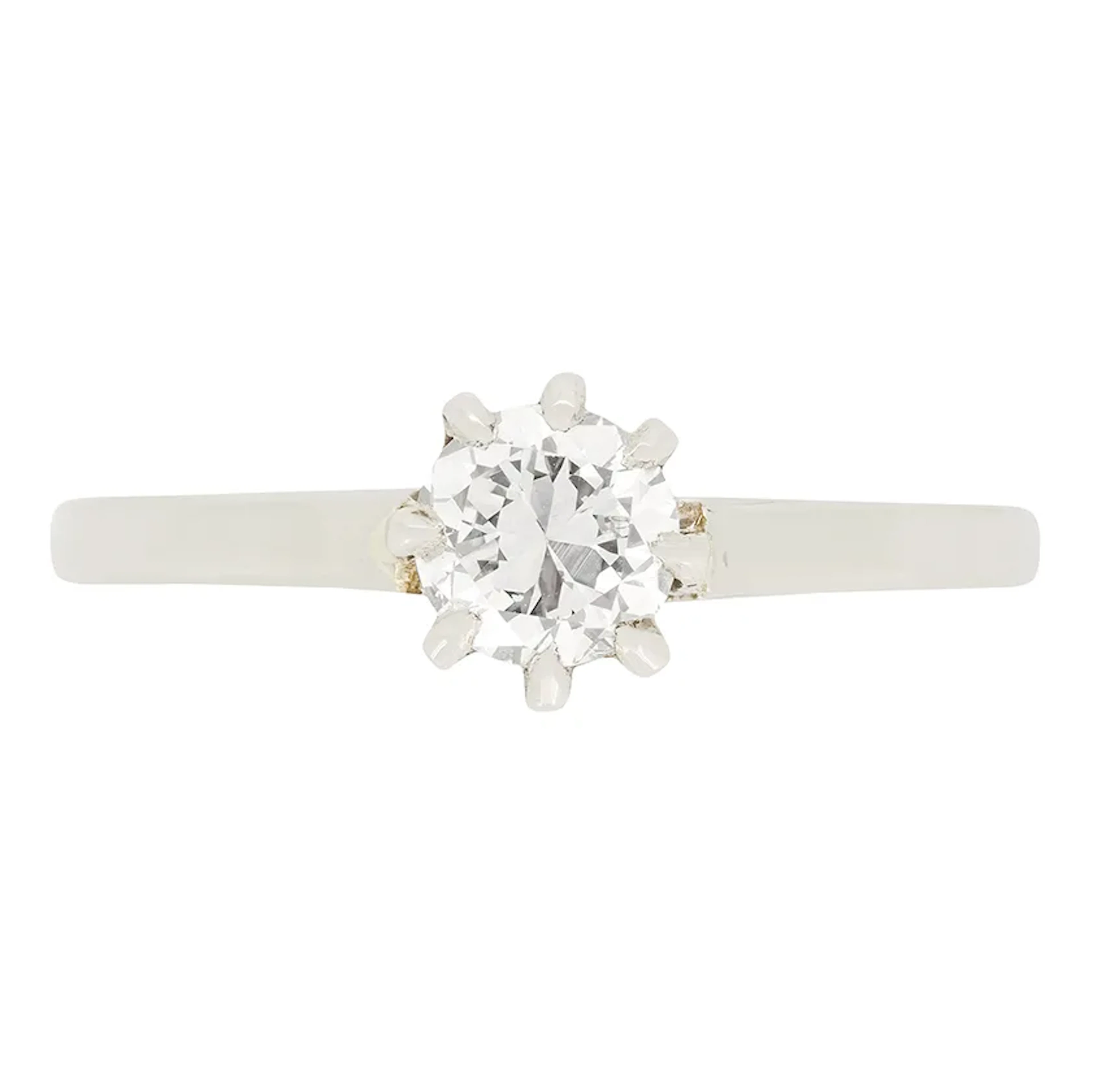 Art Deco 0.50ct Diamond Solitaire Ring, c1930s