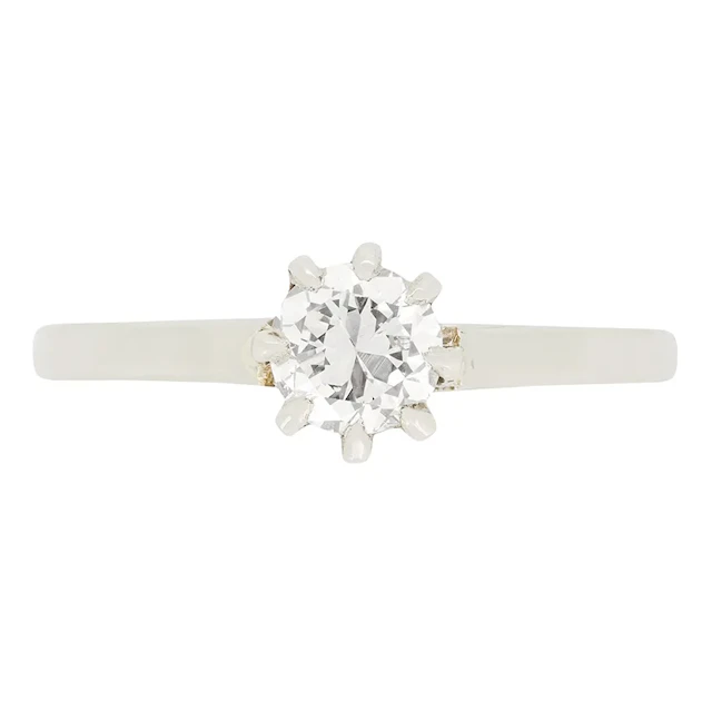 Art Deco 0.50ct Diamond Solitaire Ring, c1930s