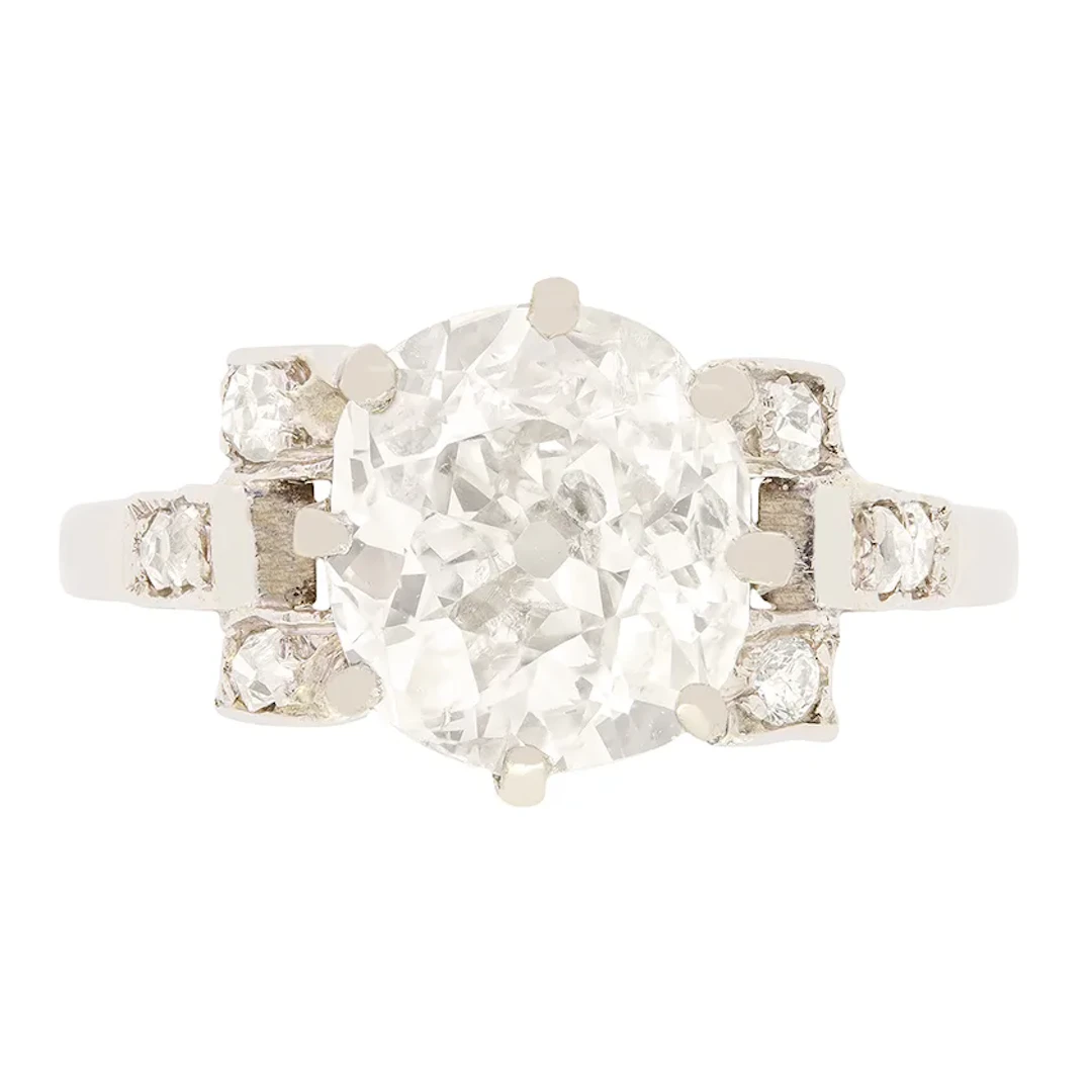 Art Deco 1.60ct Diamond Solitaire Ring, c.1920s