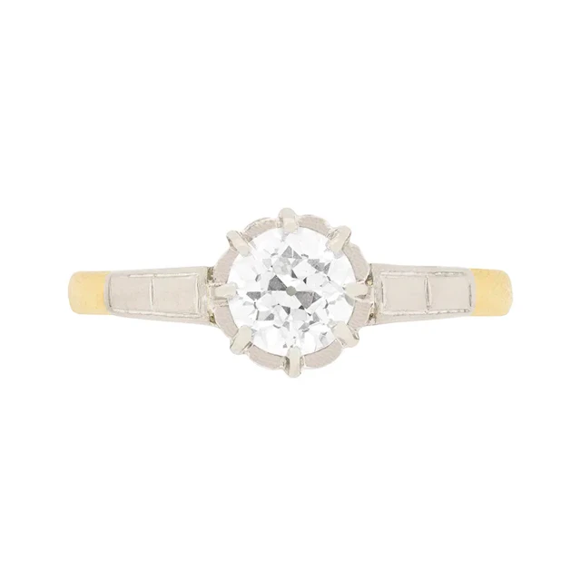 Edwardian 0.70ct Diamond Solitaire Engagement Ring, c.1910s