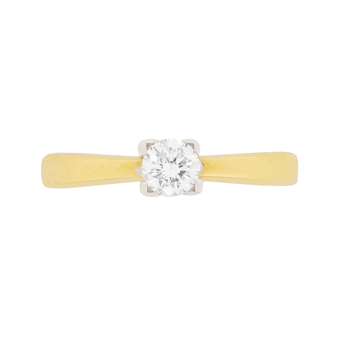 Contemporary 0.30ct Diamond Solitaire Engagement Ring, c.1990s