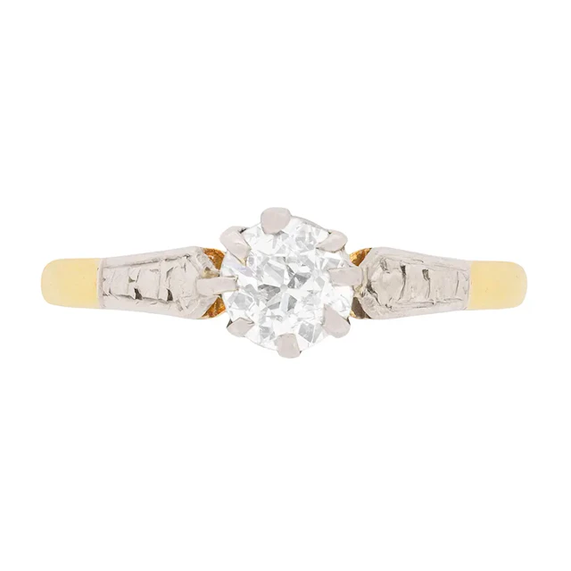 Edwardian Diamond Solitaire Engagement Ring, c.1910