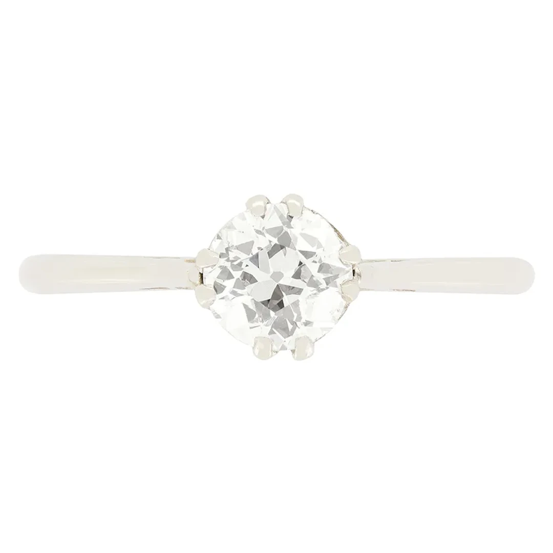 Art Deco 0.75ct Diamond Solitaire Ring, c.1920s