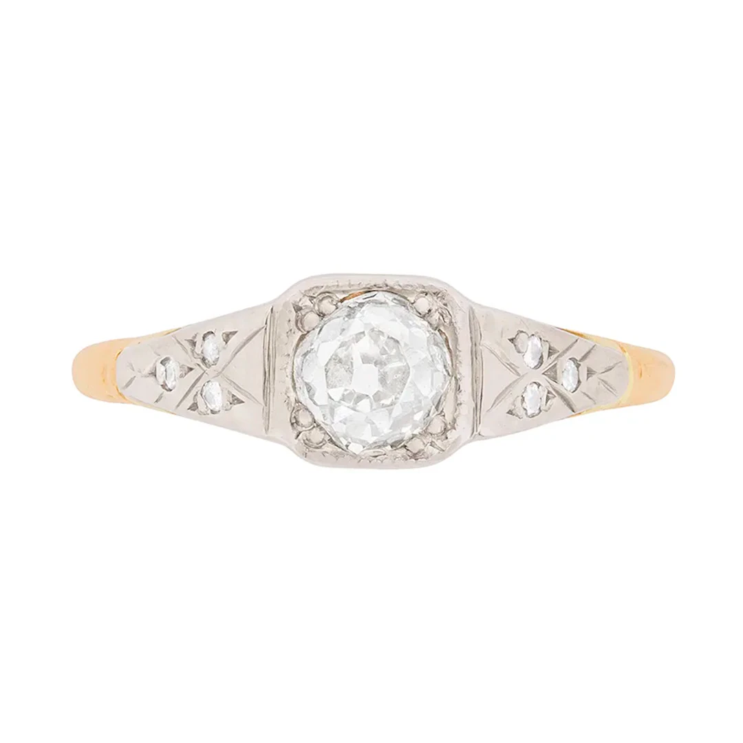 Victorian 0.30ct Diamond Solitaire Engagement Ring, c.1900s