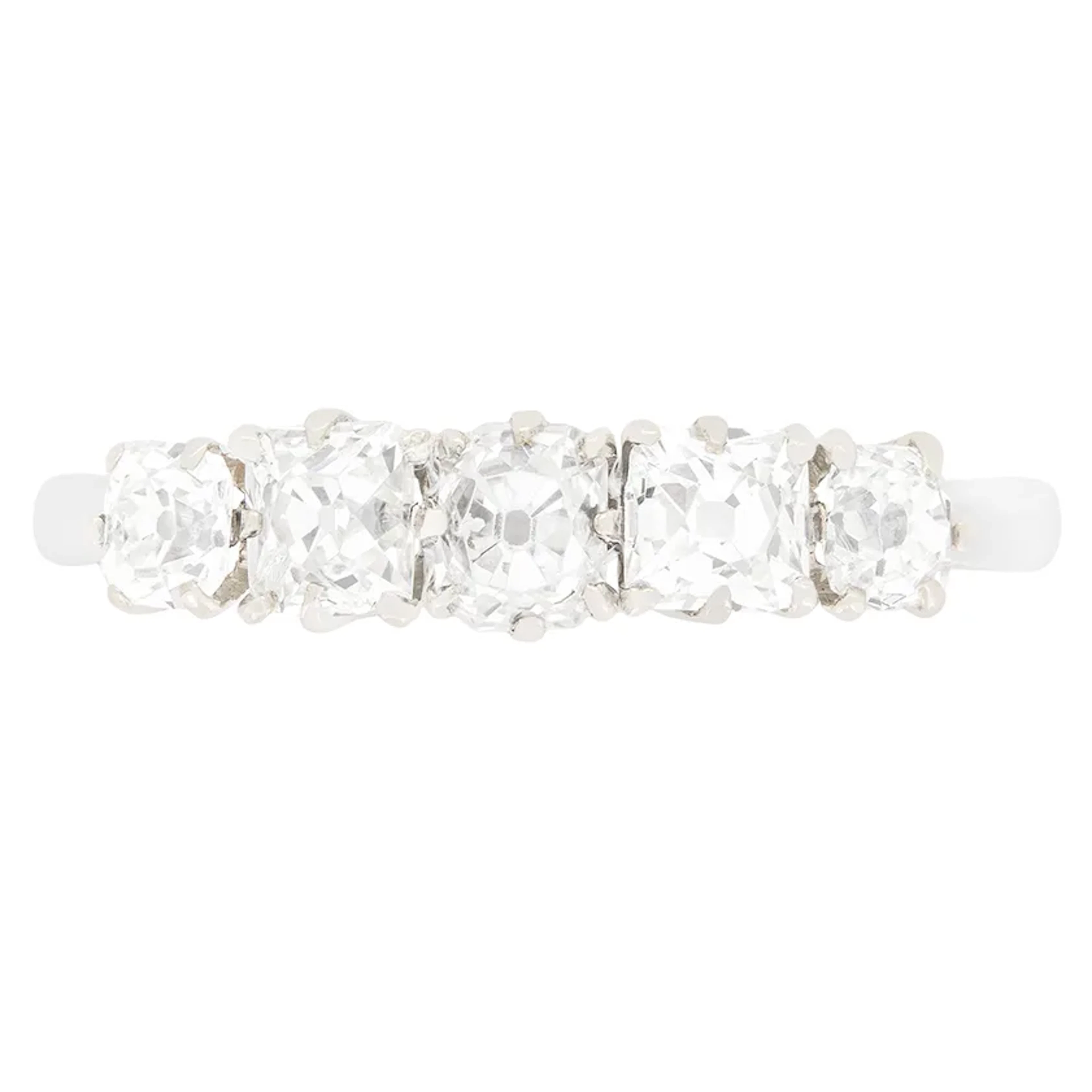 Art Deco 1.20ct Diamond Five Stone Ring, c.1920s