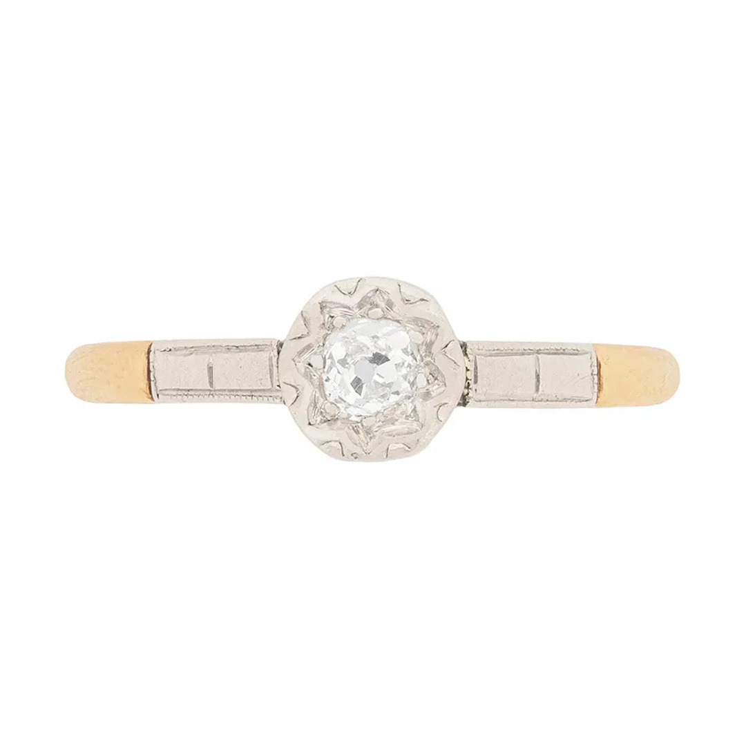 Edwardian Illusion Set Diamond Engagement Ring, c.1910