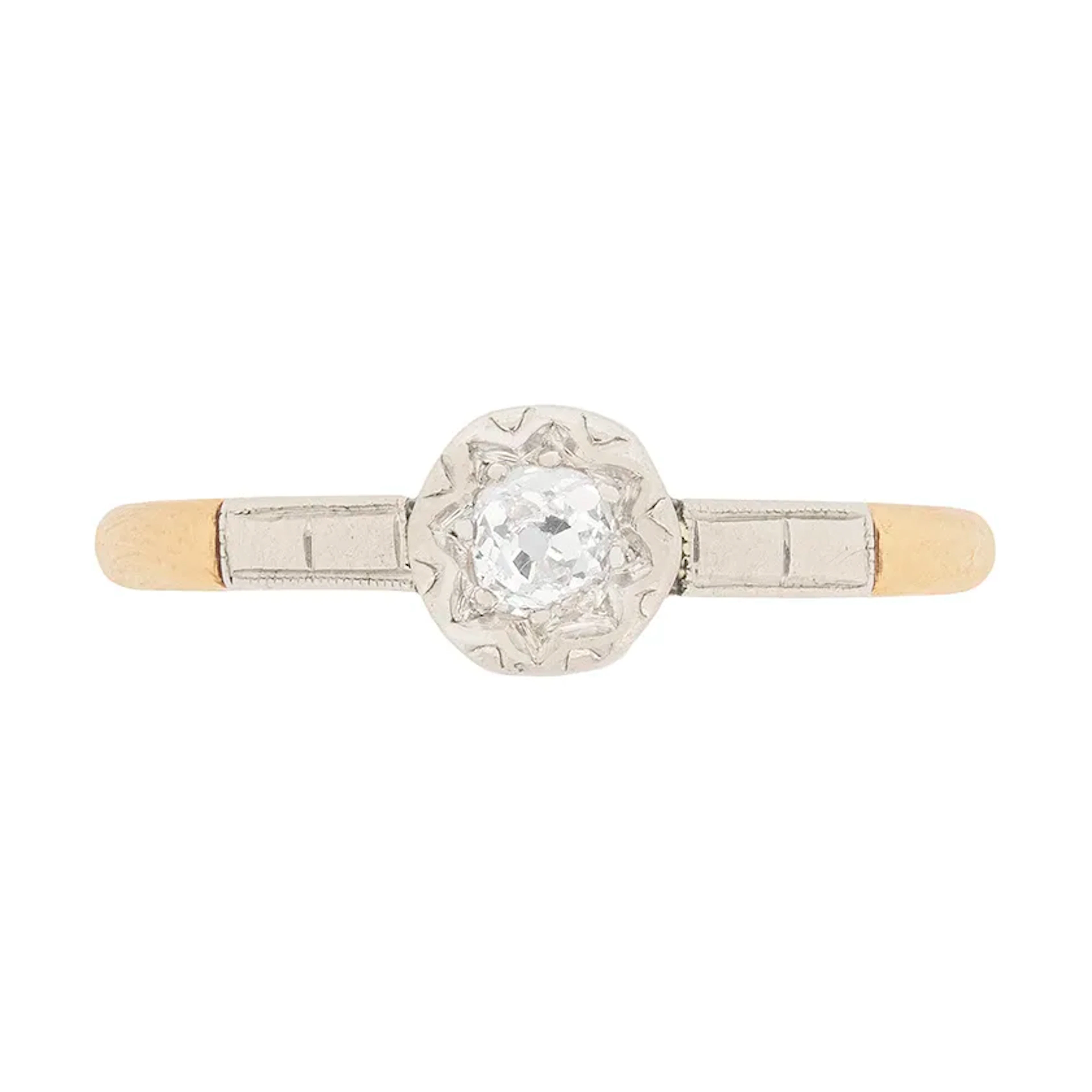 Edwardian Illusion Set Diamond Engagement Ring, c.1910