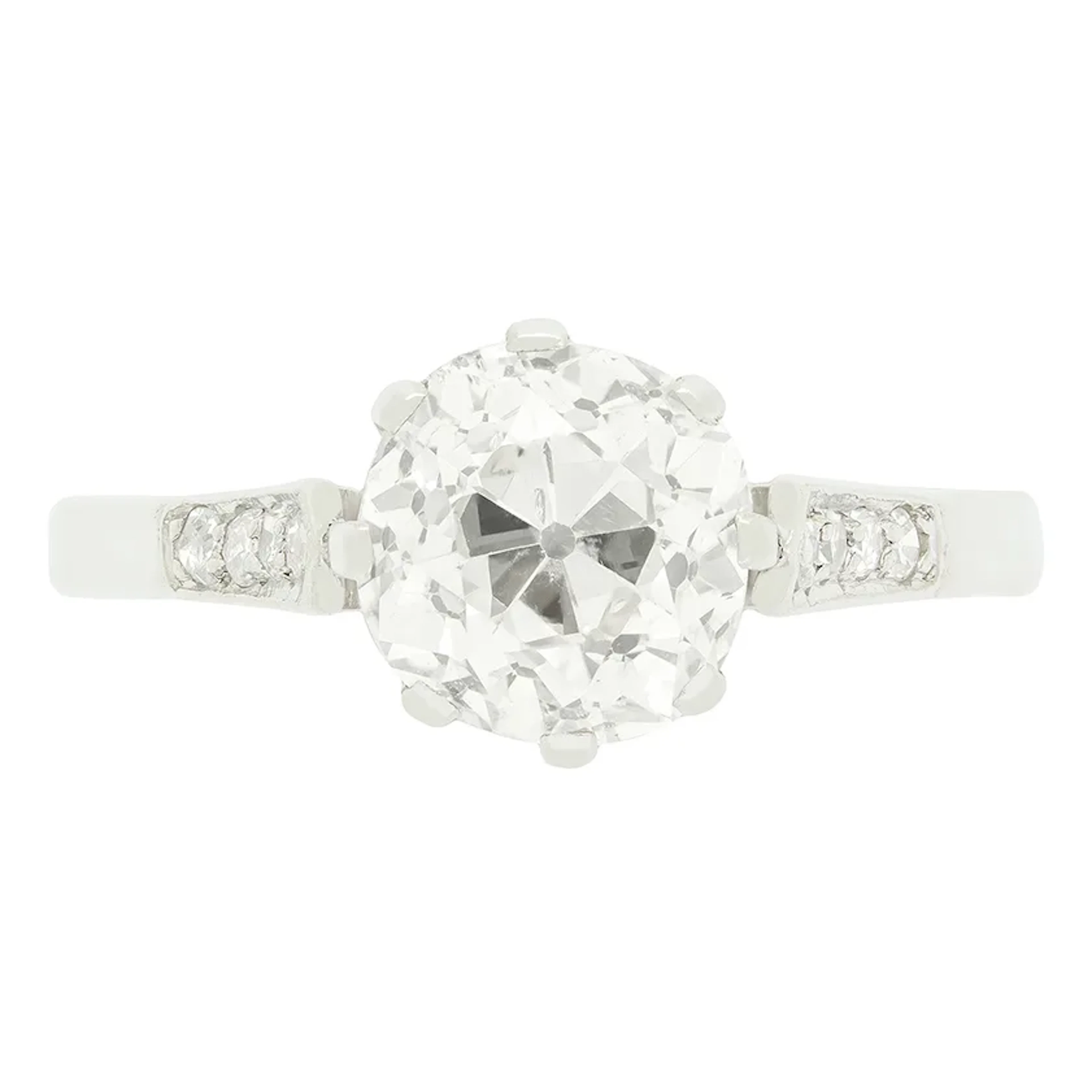Art Deco 1.70ct Diamond Solitaire Ring, c.1920s