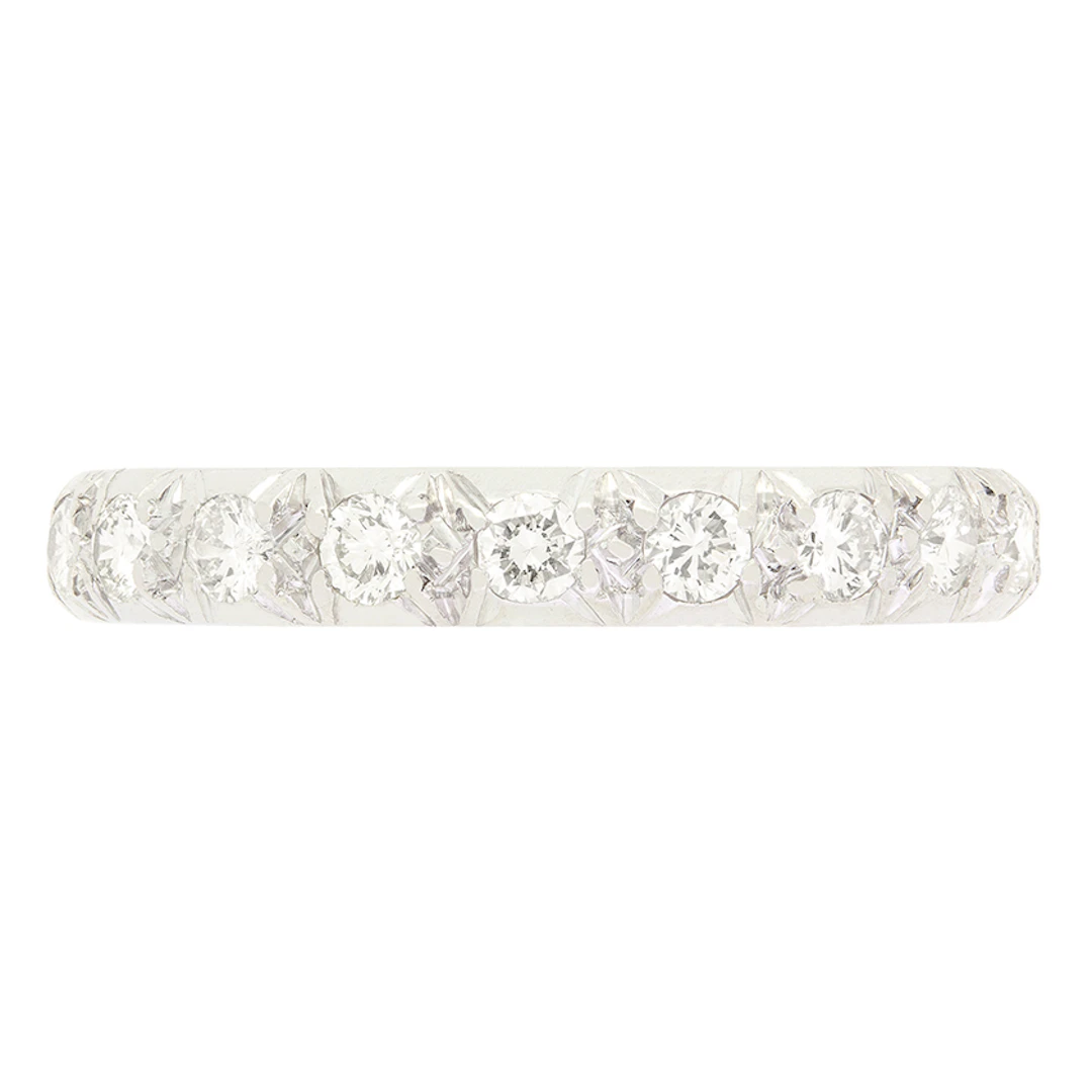 Late Deco 0.76ct Diamond Full Eternity Ring, c.1940s