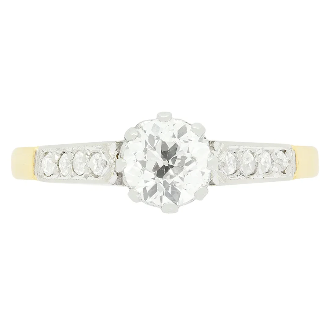 Edwardian 0.65ct Diamond Solitaire Ring, c.1910s