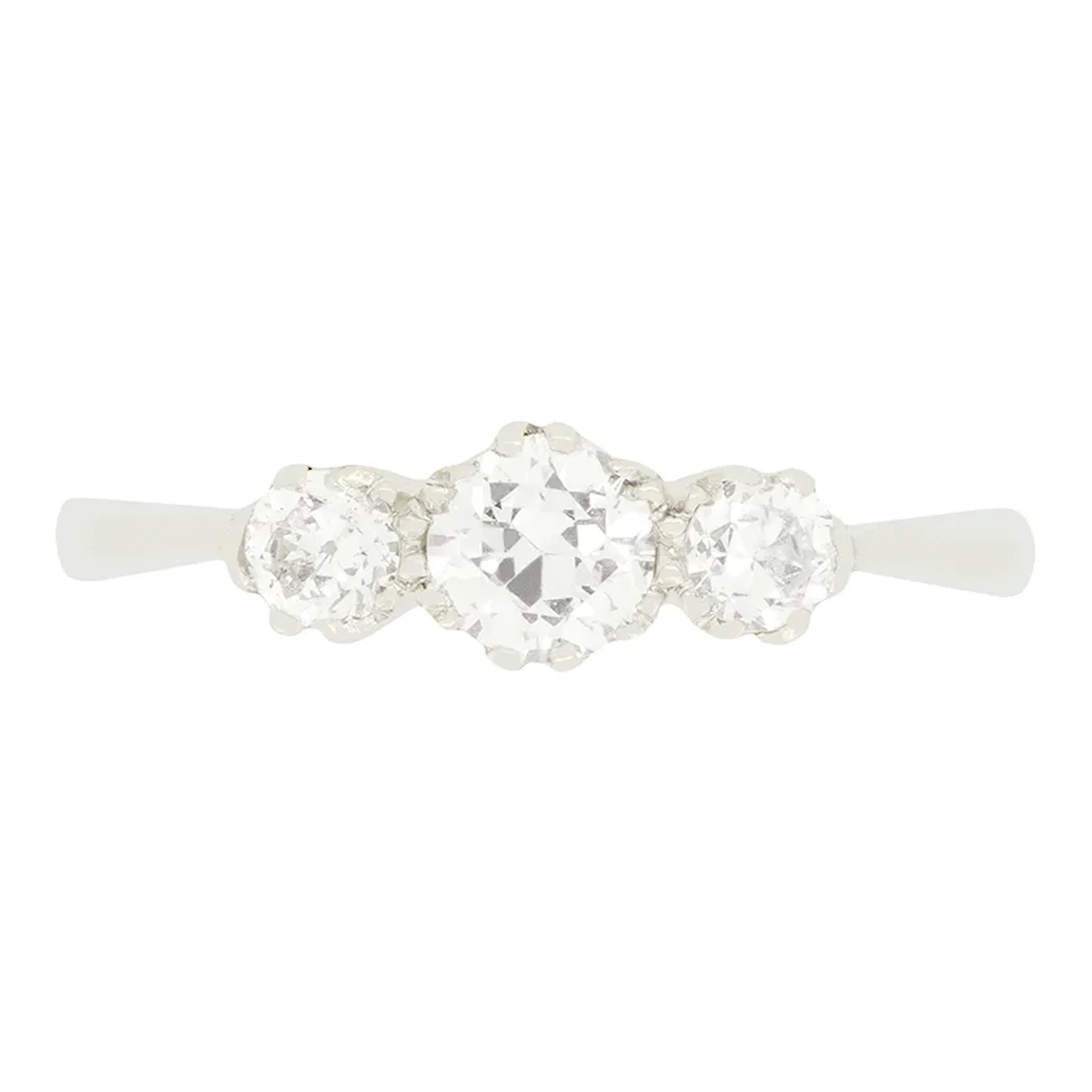 Art Deco 0.70ct Diamond Three Stone Ring, c.1920s