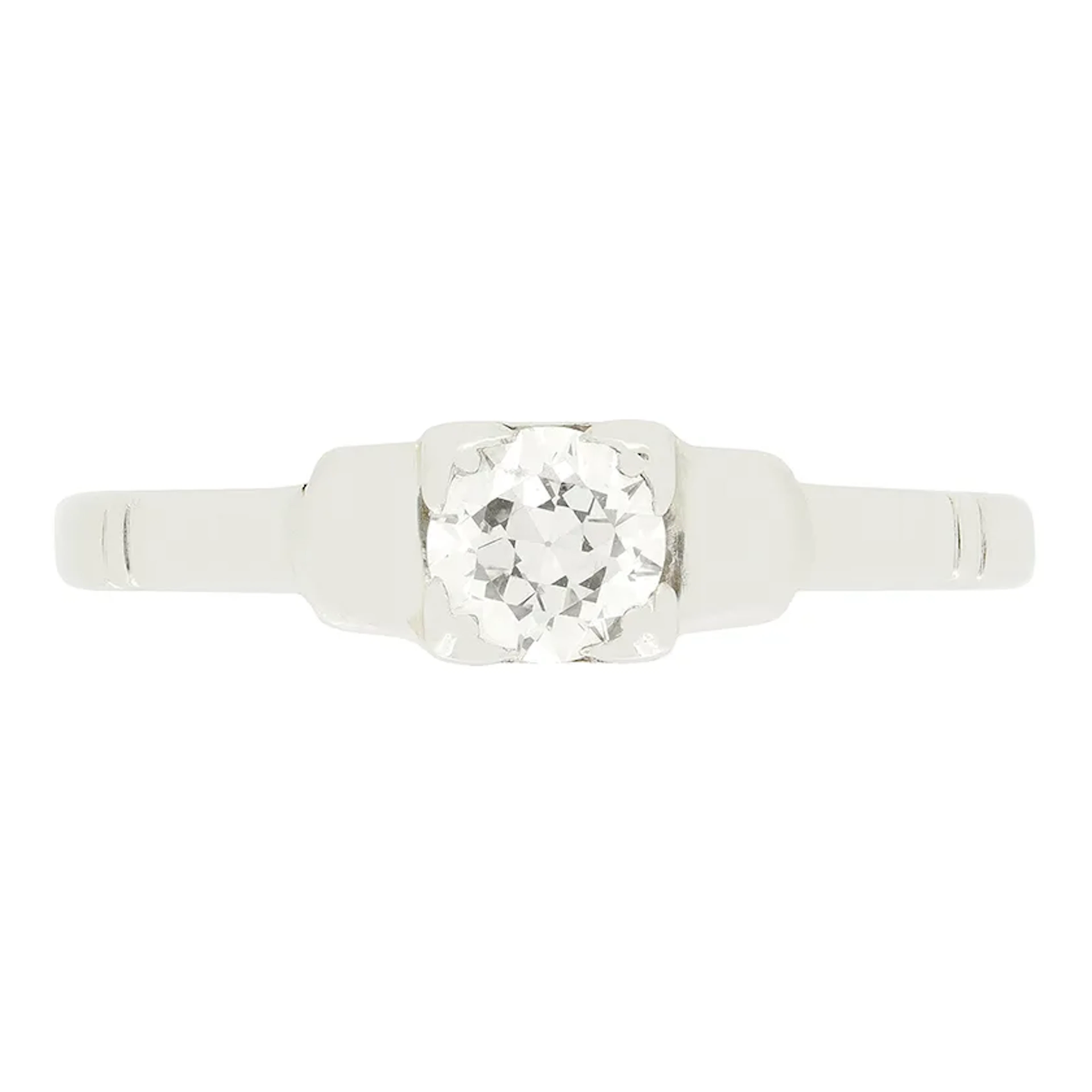 Art Deco 0.40ct Diamond Solitaire Ring, c.1920s