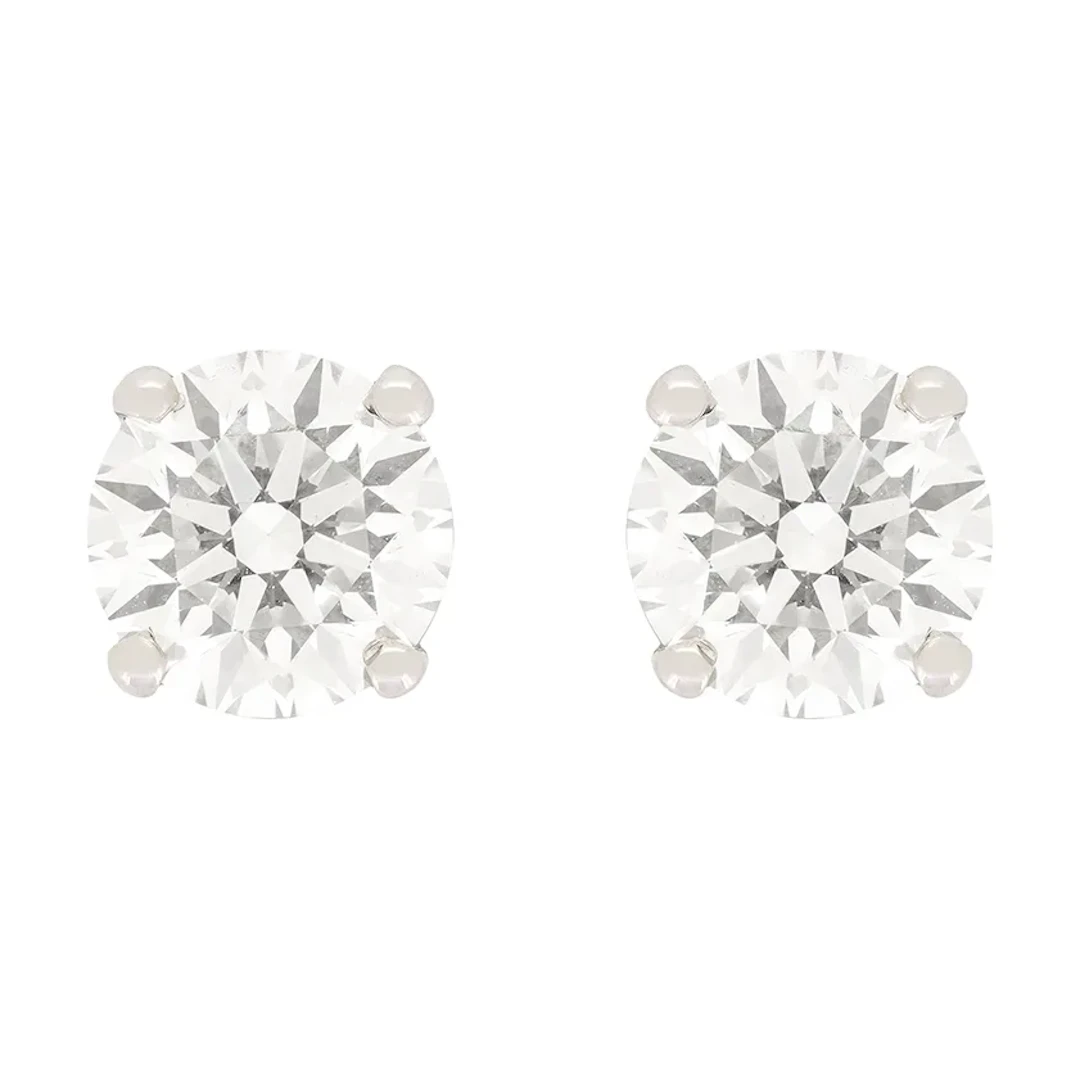 Contemporary 2.02ct Diamond Studs