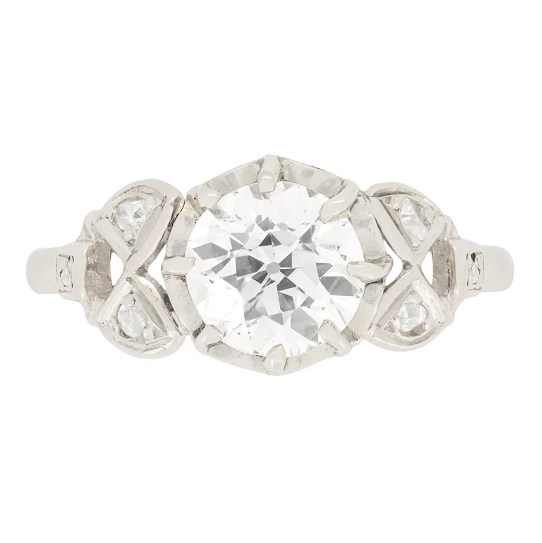 Art Deco 1.08ct Diamond Solitaire Ring, c.1920s