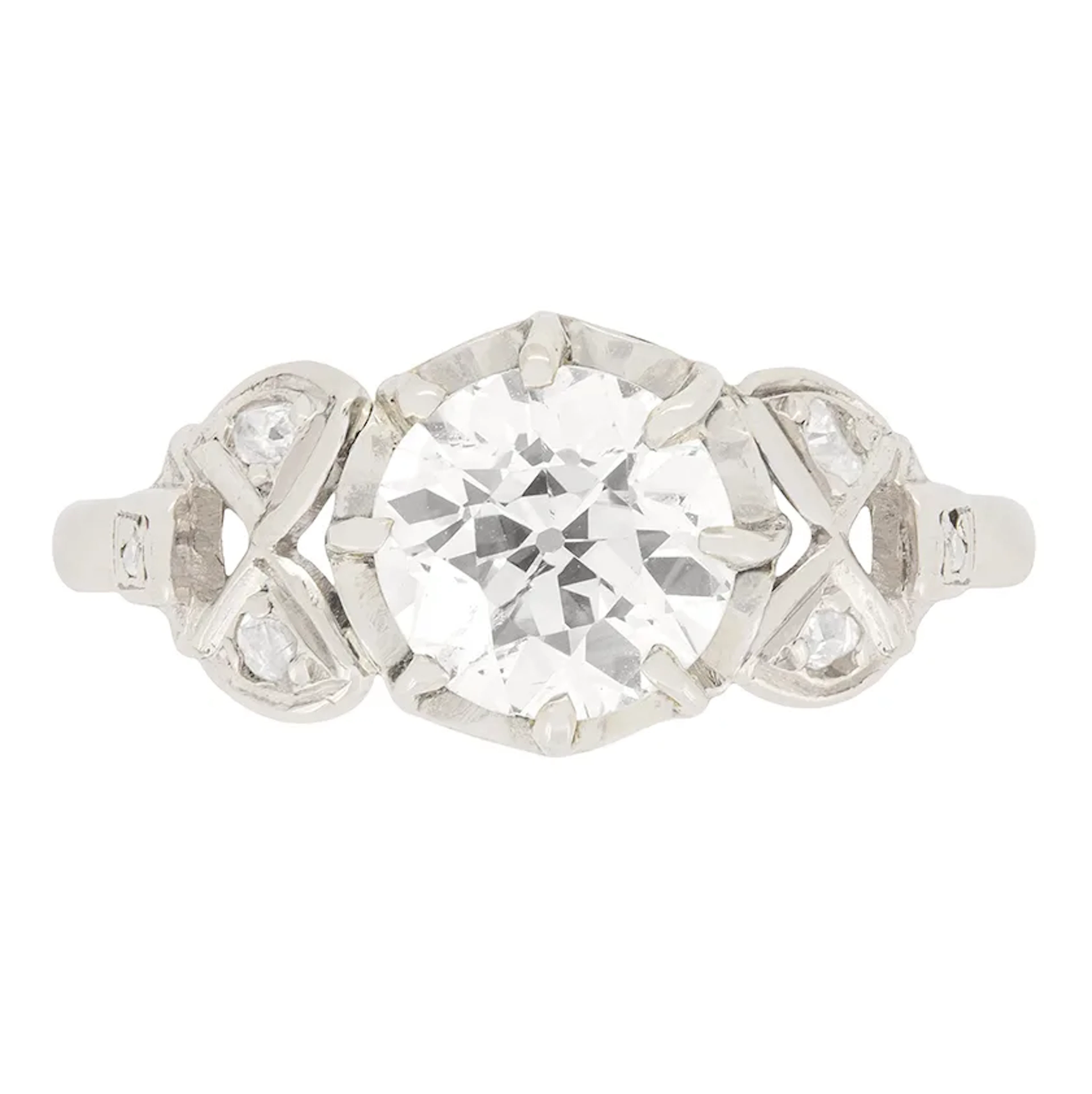 Art Deco 1.08ct Diamond Solitaire Ring, c.1920s