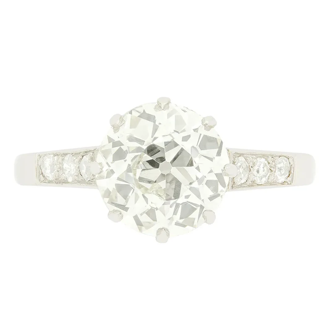 Art Deco 2.40ct Diamond Solitaire Ring, c.1920s