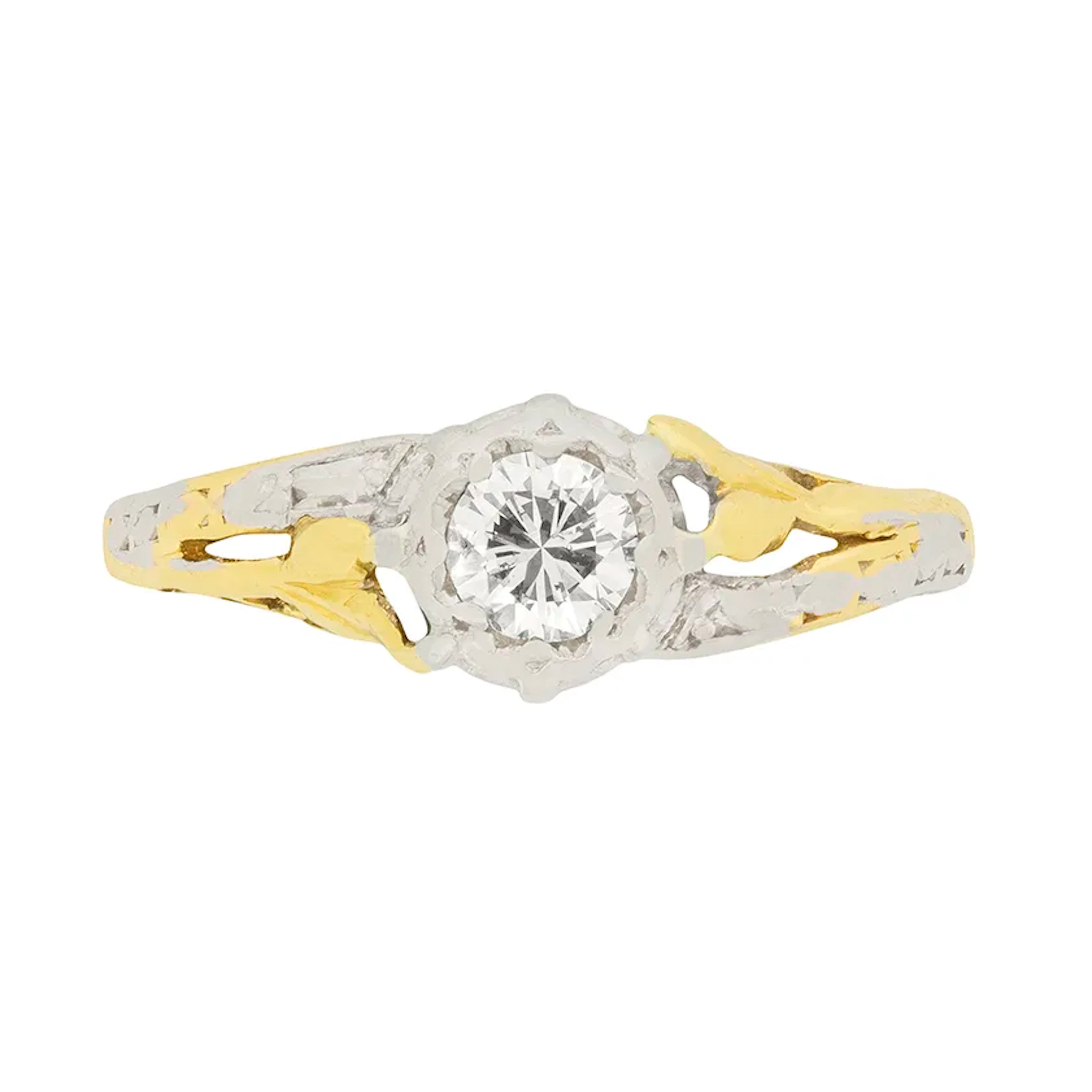 Vintage 0.40ct Diamond Solitaire Engagment Ring, c.1940s