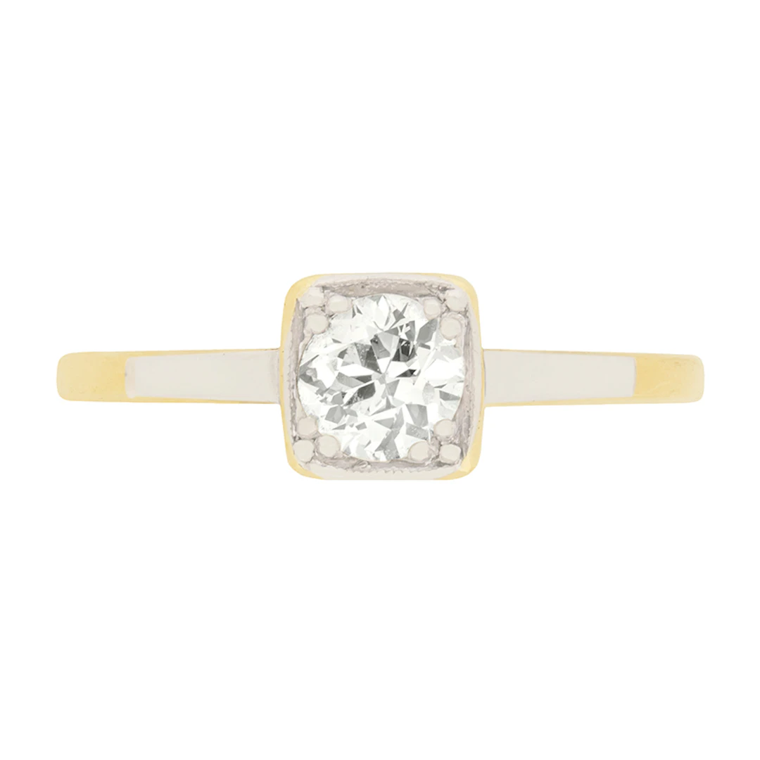 Edwardian 0.56ct Diamond Solitaire Engagement Ring, c.1910s
