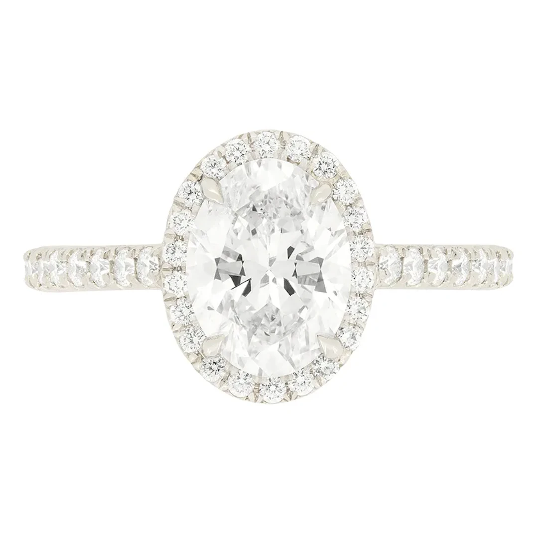 Tiffany & Co. Soleste Oval 1.14ct Diamond Halo Ring