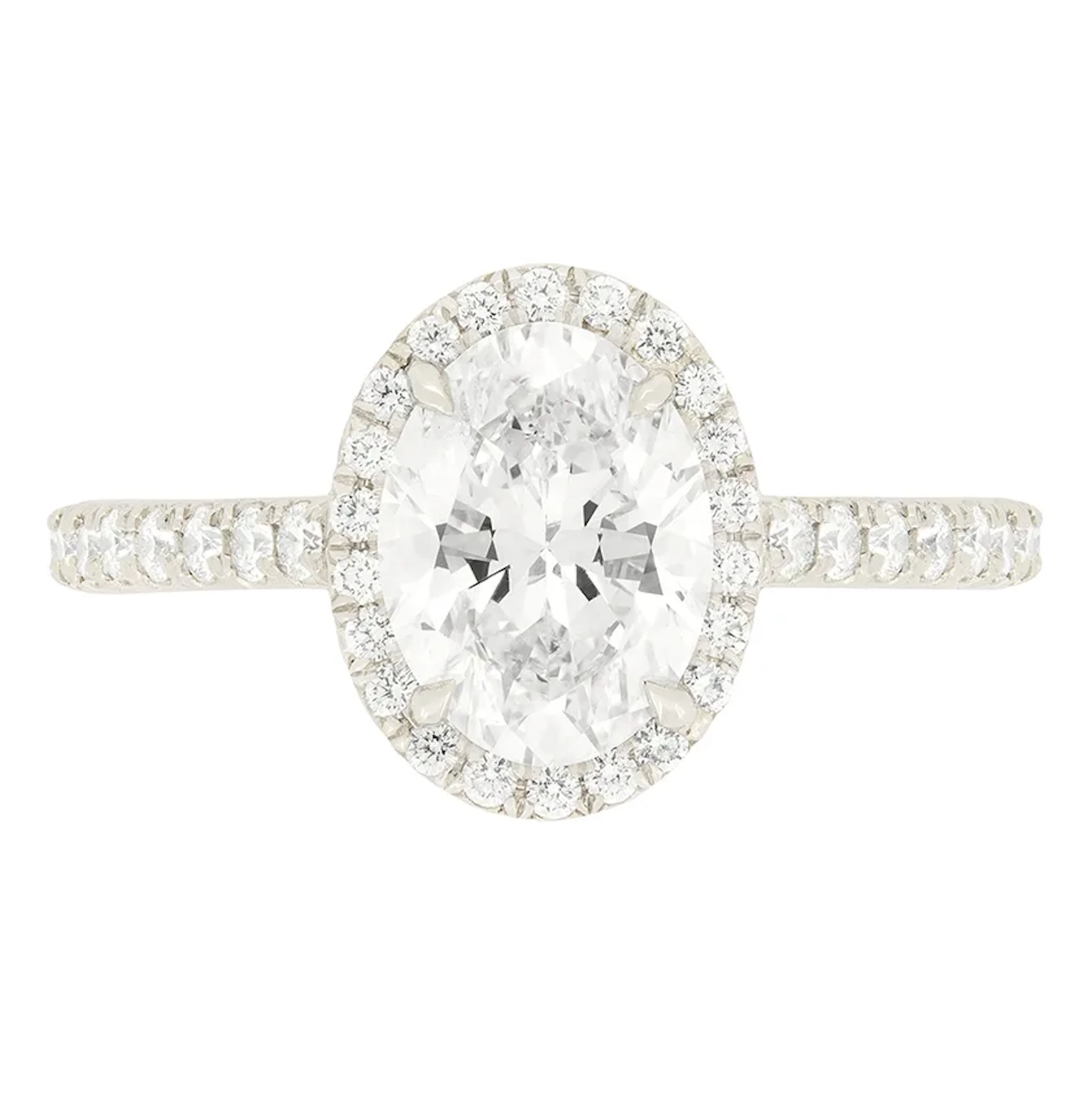 Tiffany & Co. Soleste Oval 1.14ct Diamond Halo Ring