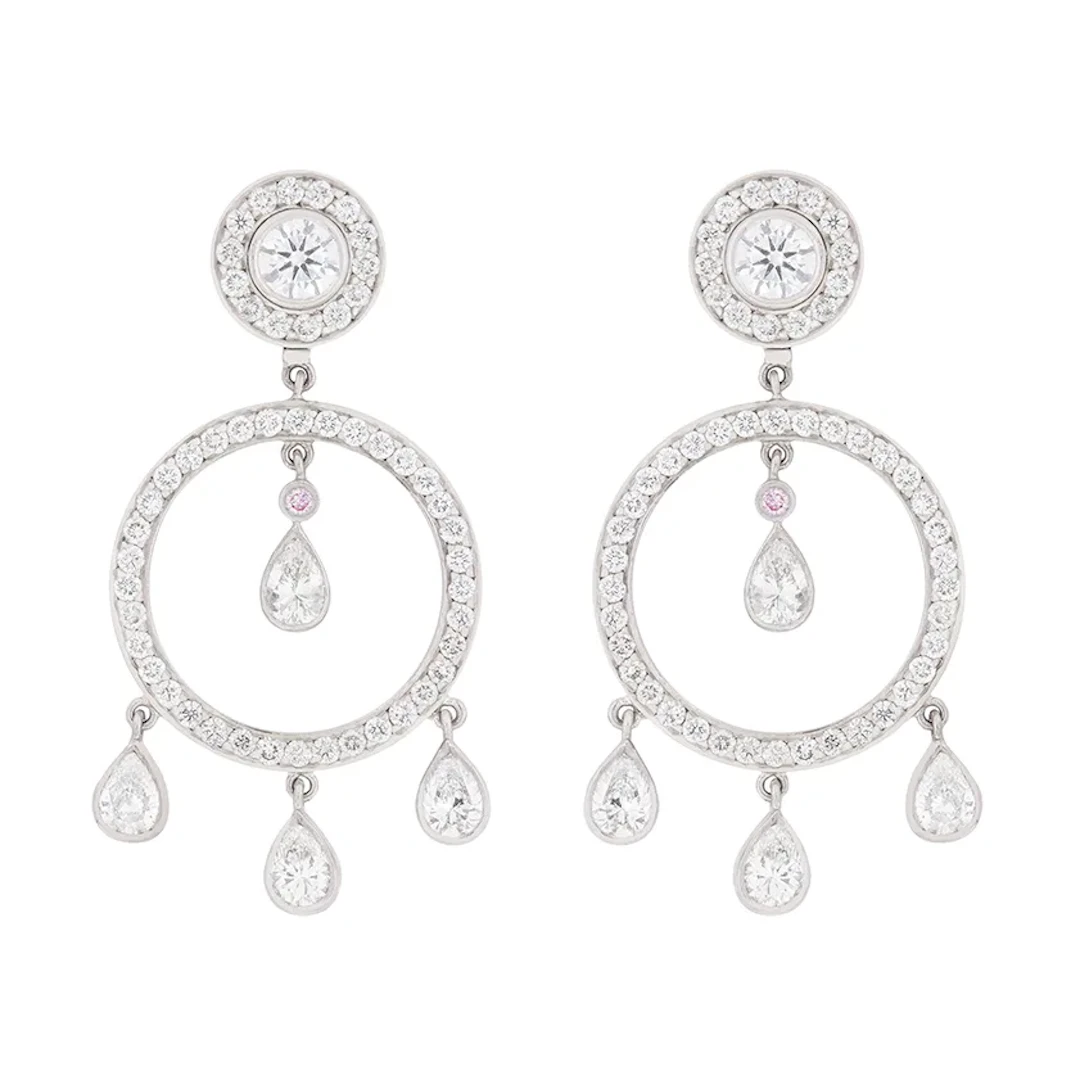 Garrard 1.71ct Diamond Drop and Stud Earrings