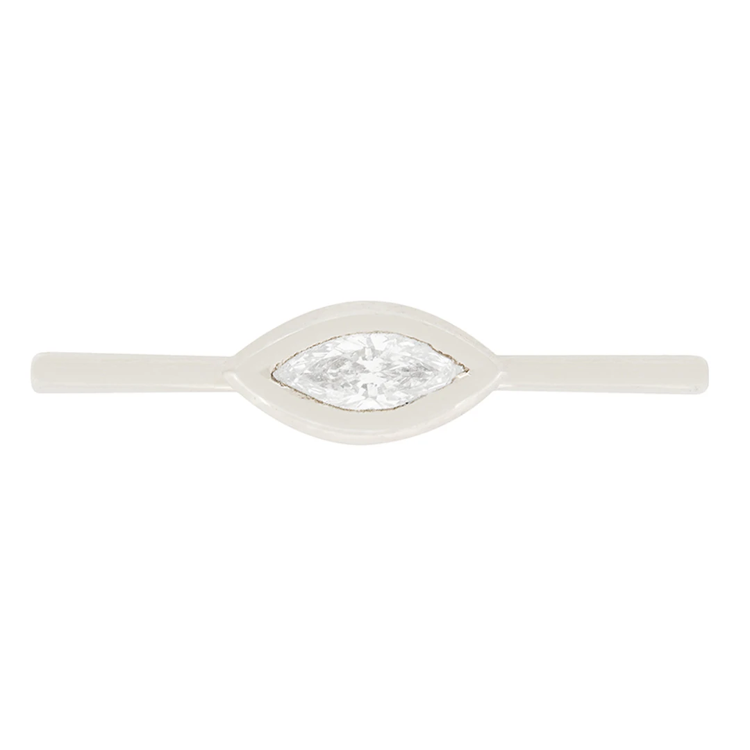 Marquise Cut 0.15ct Diamond Solitaire Engagement Ring