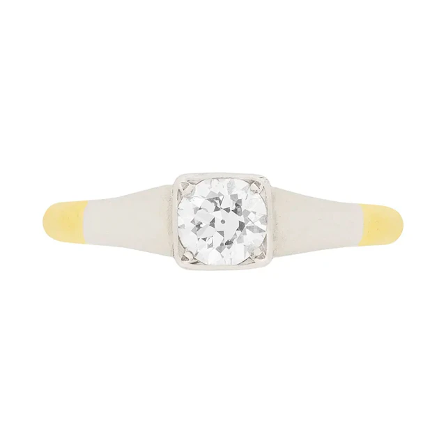 Edwardian Diamond Solitaire Engagement Ring, c.1910