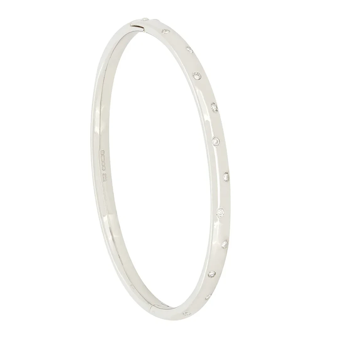 Contemporary 0.36ct Diamond Bangle