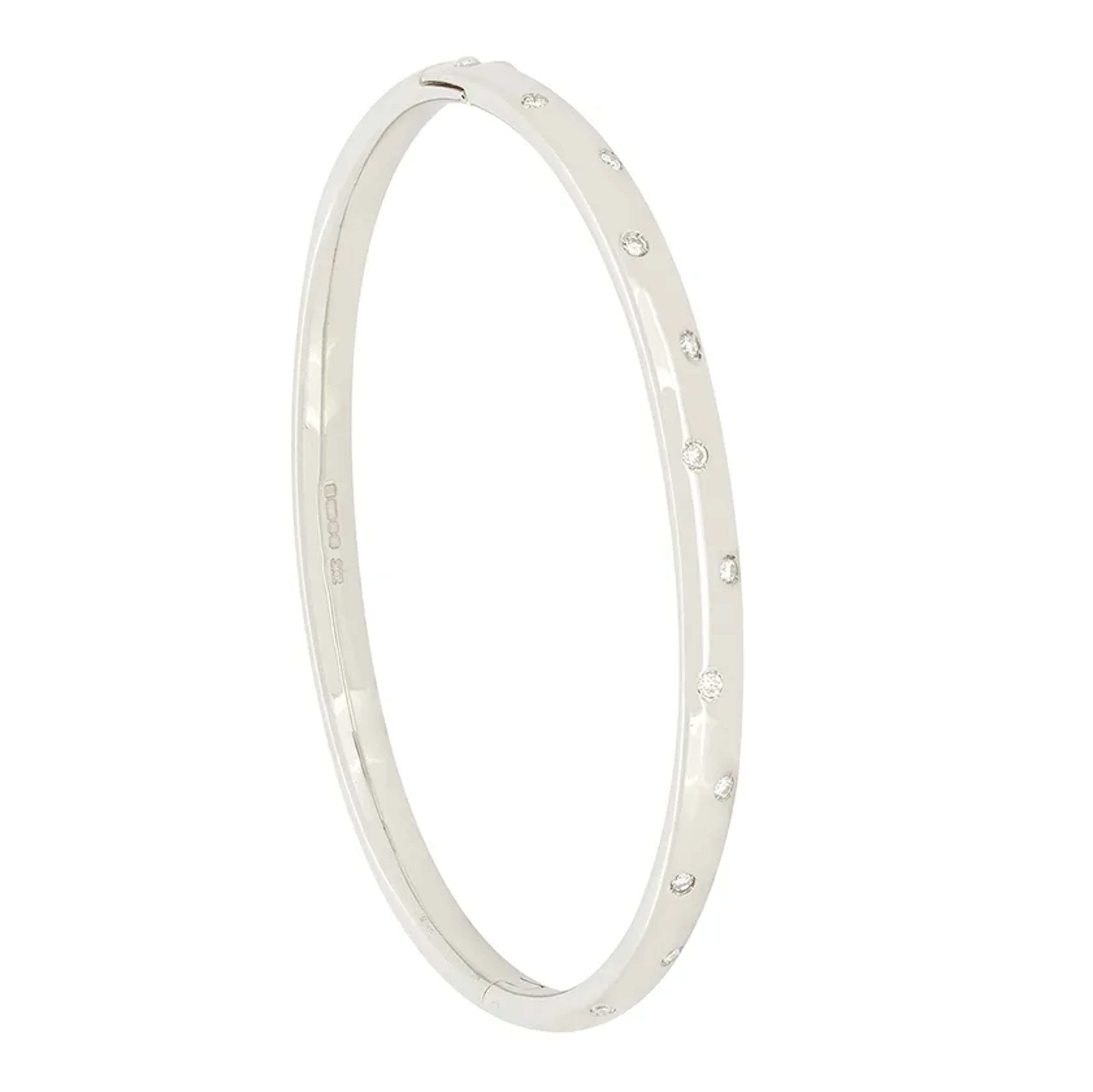 Contemporary 0.36ct Diamond Bangle