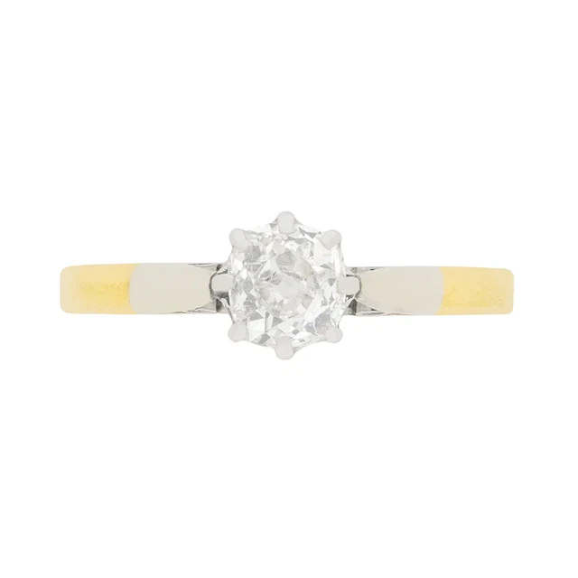 Edwardian 0.50ct Diamond Solitaire Engagement Ring, c.1910s