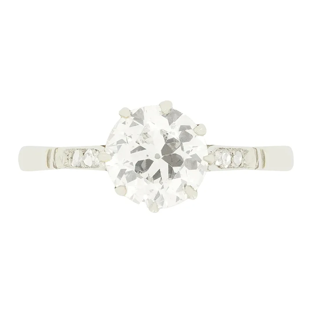 Art Deco 1.20ct Diamond Solitaire Ring, c.1920s