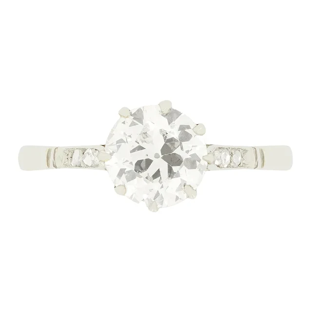 Art Deco 1.20ct Diamond Solitaire Ring, c.1920s